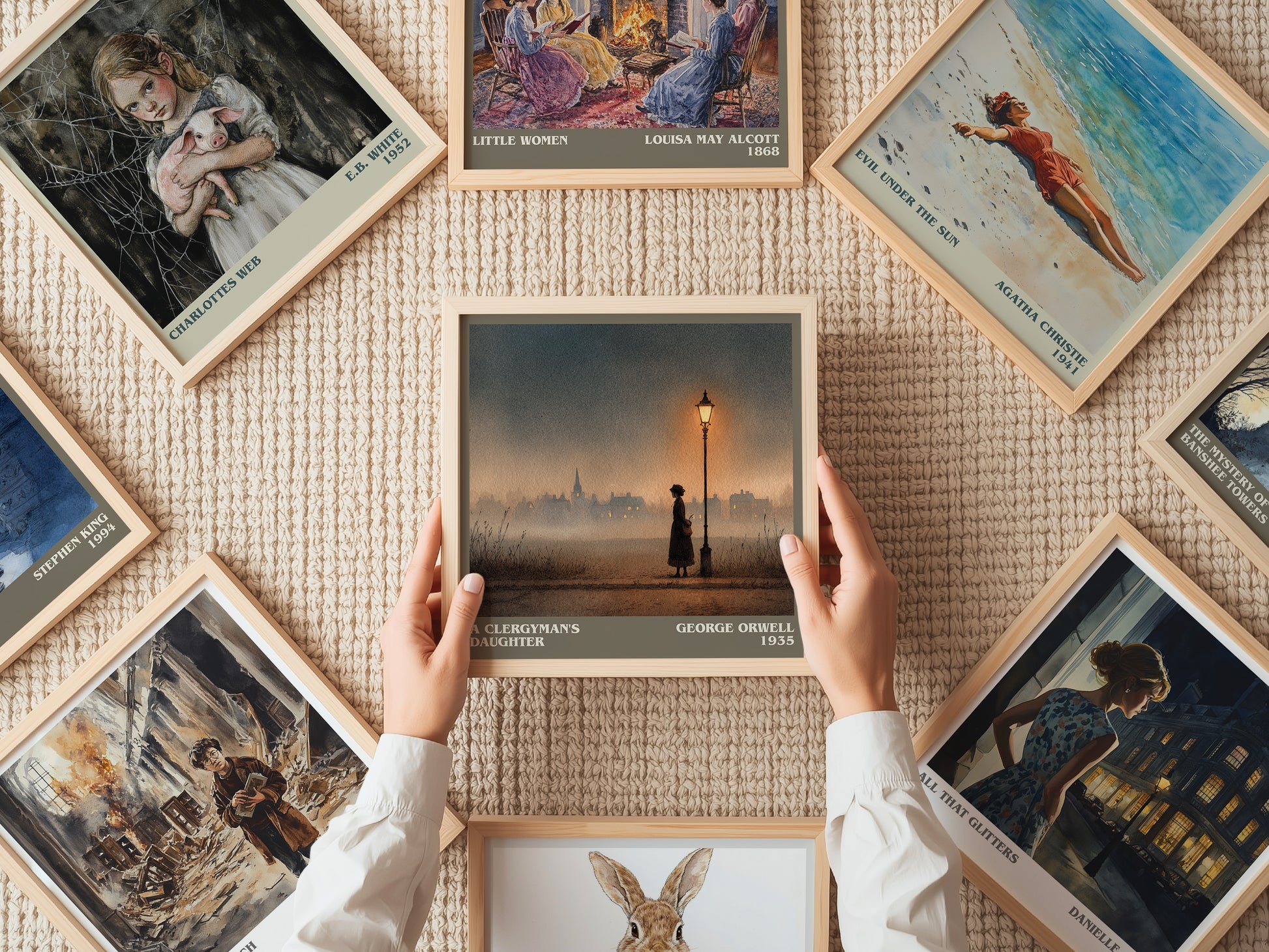 A Clergyman's Daughter literary book poster framed on wall – historical fiction wall art