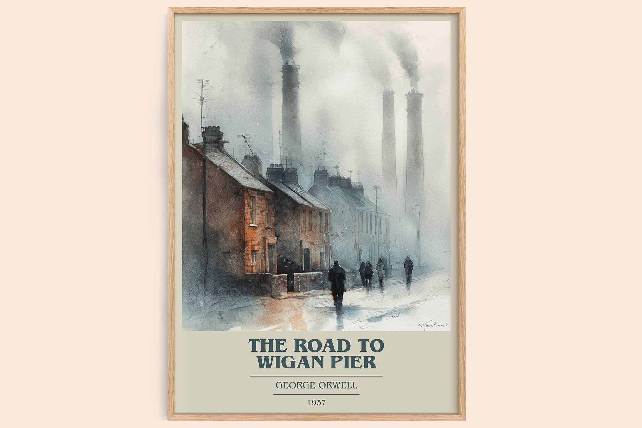 The Road to Wigan Pier Book Cover Poster by George Orwell