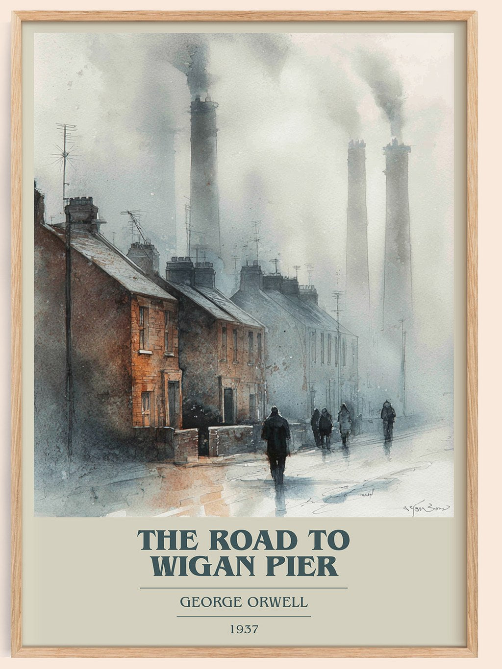 The Road to Wigan Pier Book Cover Poster by George Orwell