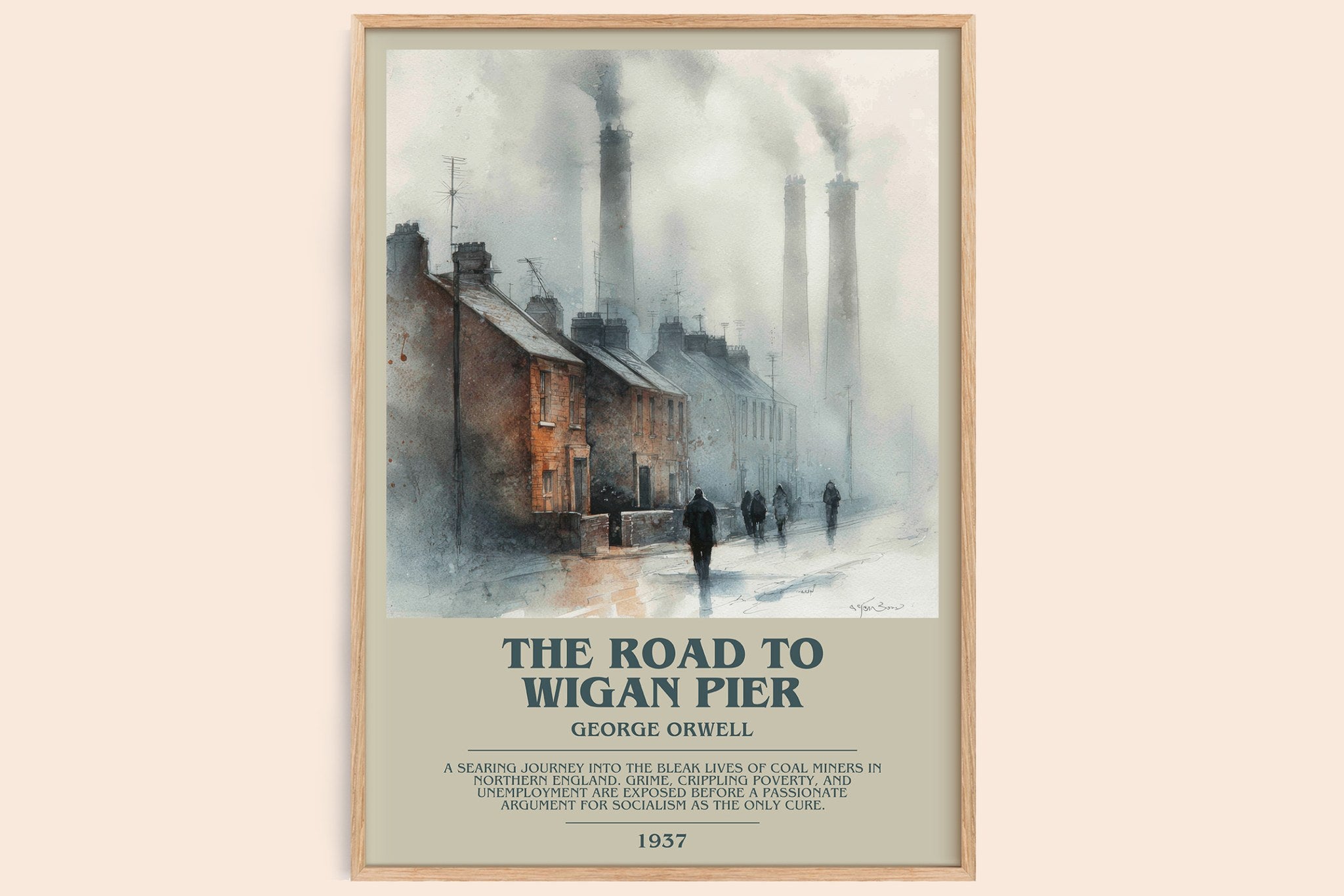 The Road to Wigan Pier Bookish Wall Art by George Orwell