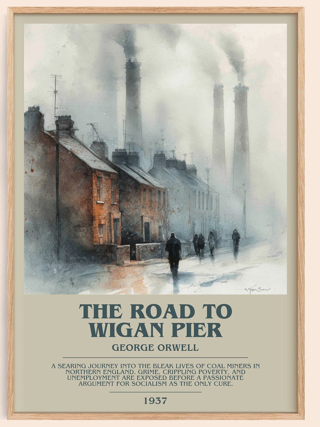 The Road to Wigan Pier Bookish Wall Art by George Orwell