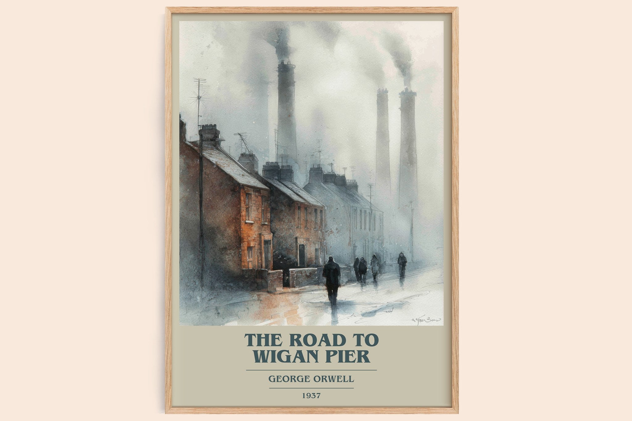 The Road to Wigan Pier Book Cover Poster by George Orwell