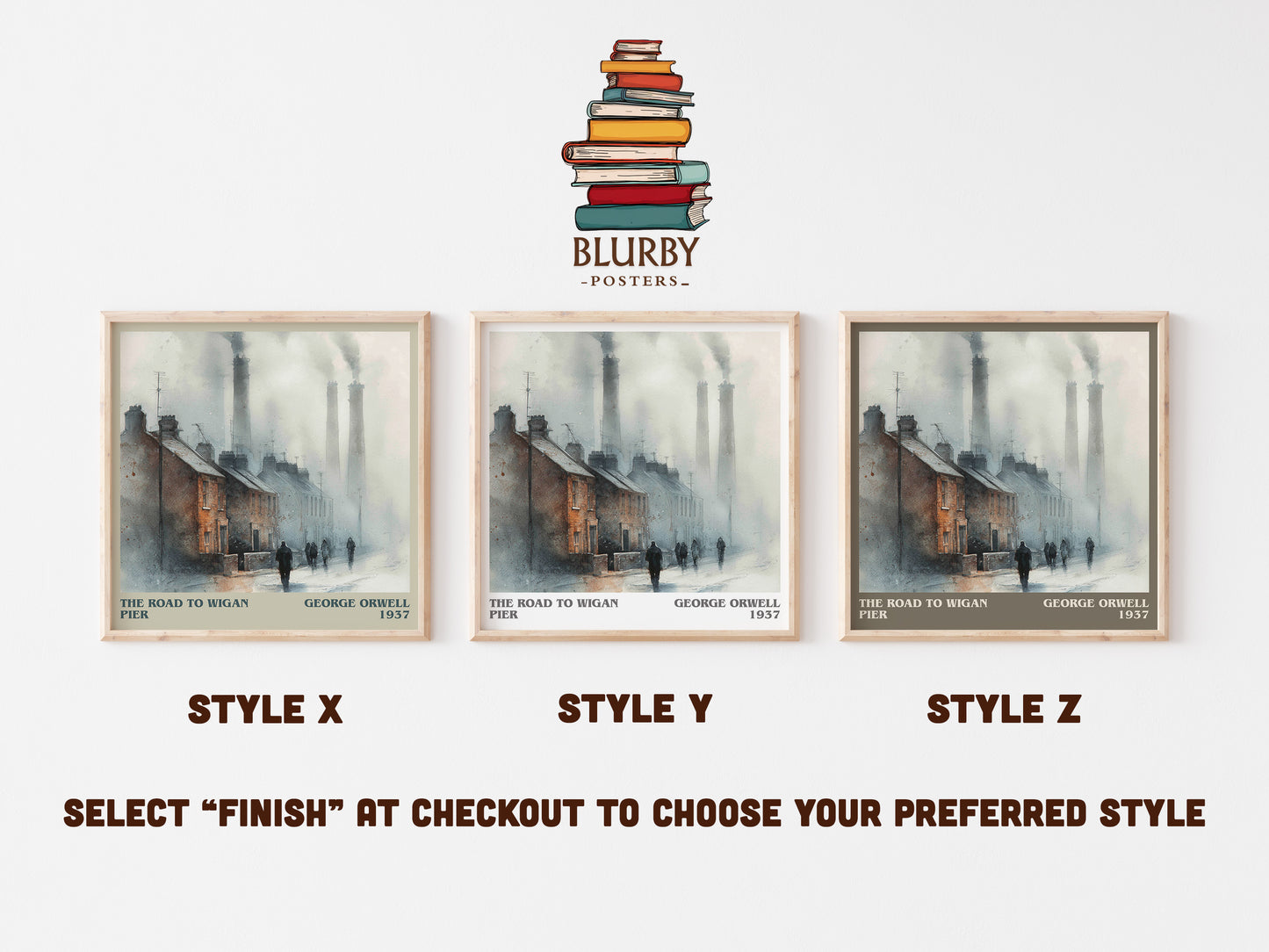 The Road to Wigan Pier literary art print colour and style options – George Orwell book art