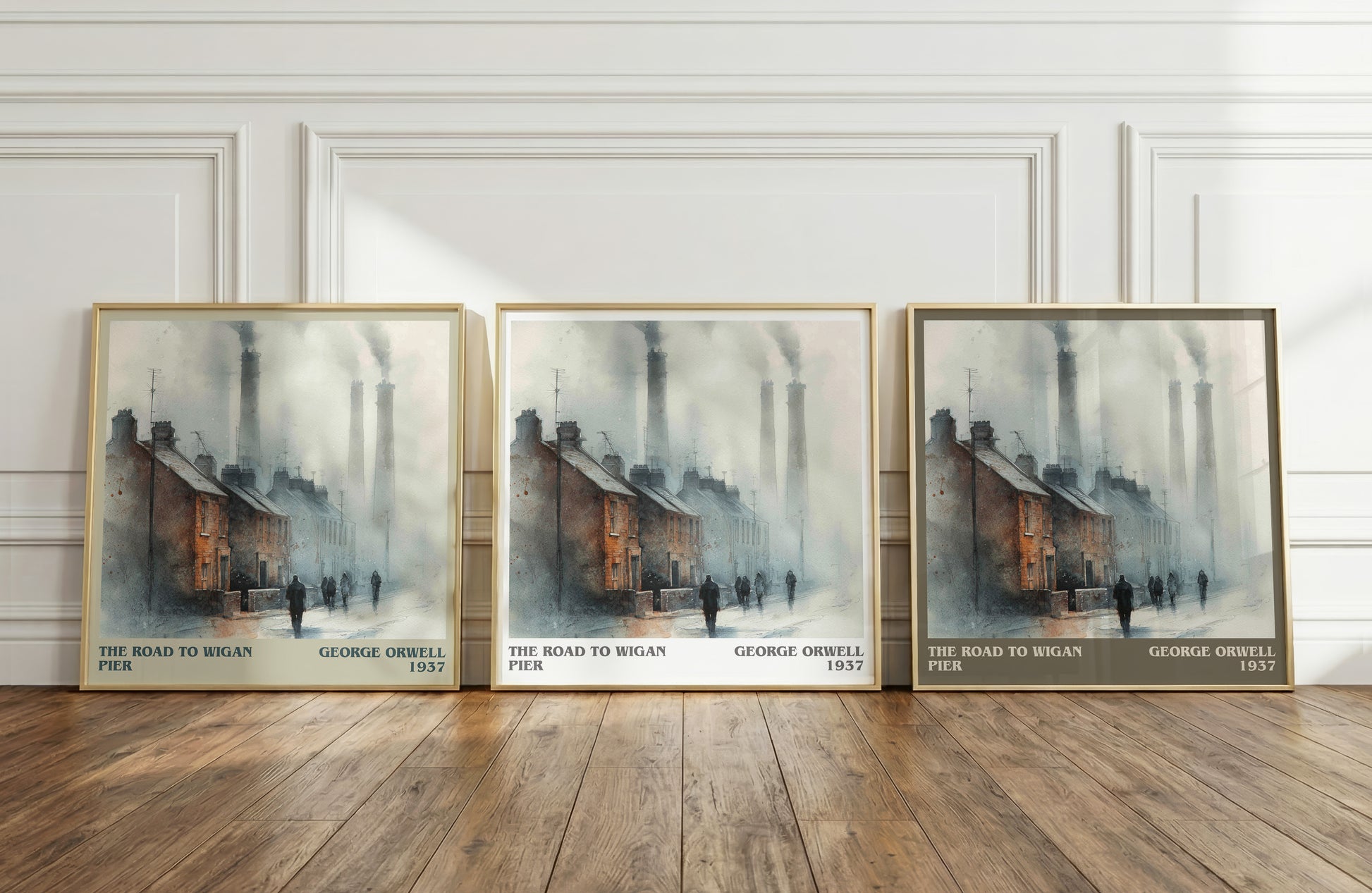 The Road to Wigan Pier literary print framed by window – literary home decor