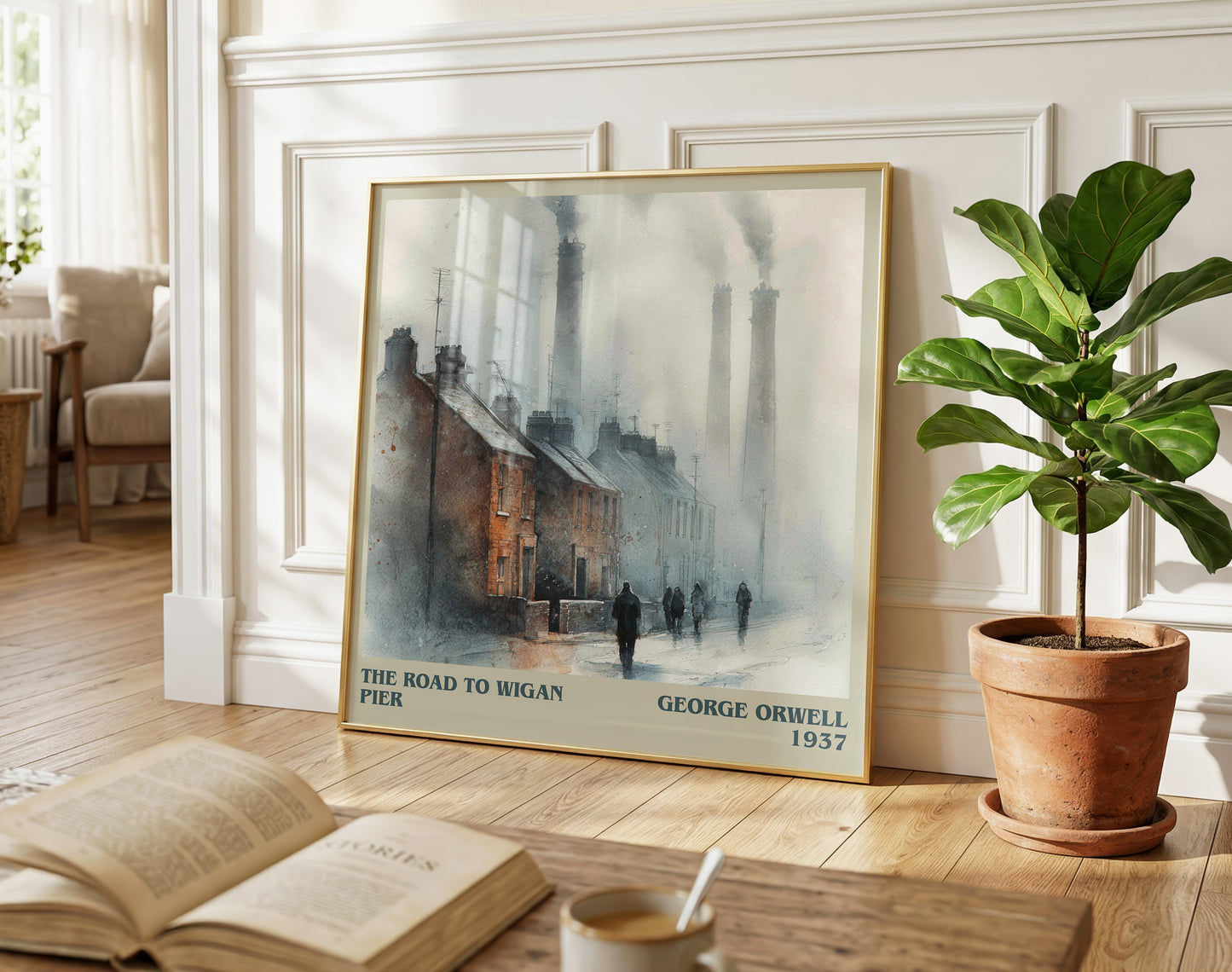 The Road to Wigan Pier literary poster paired in gallery wall – literary art prints