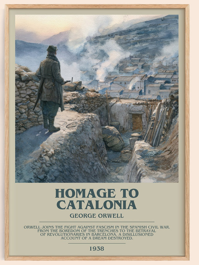 Homage to Catalonia Bookish Wall Art by George Orwell
