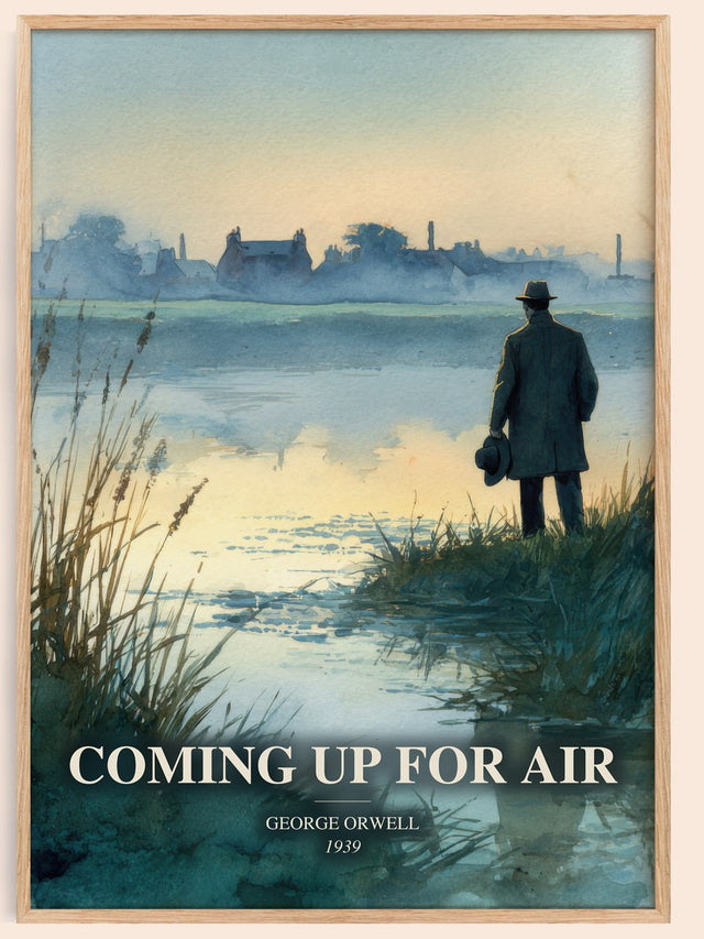 Coming Up For Air Book Watercolour Illustration by George Orwell