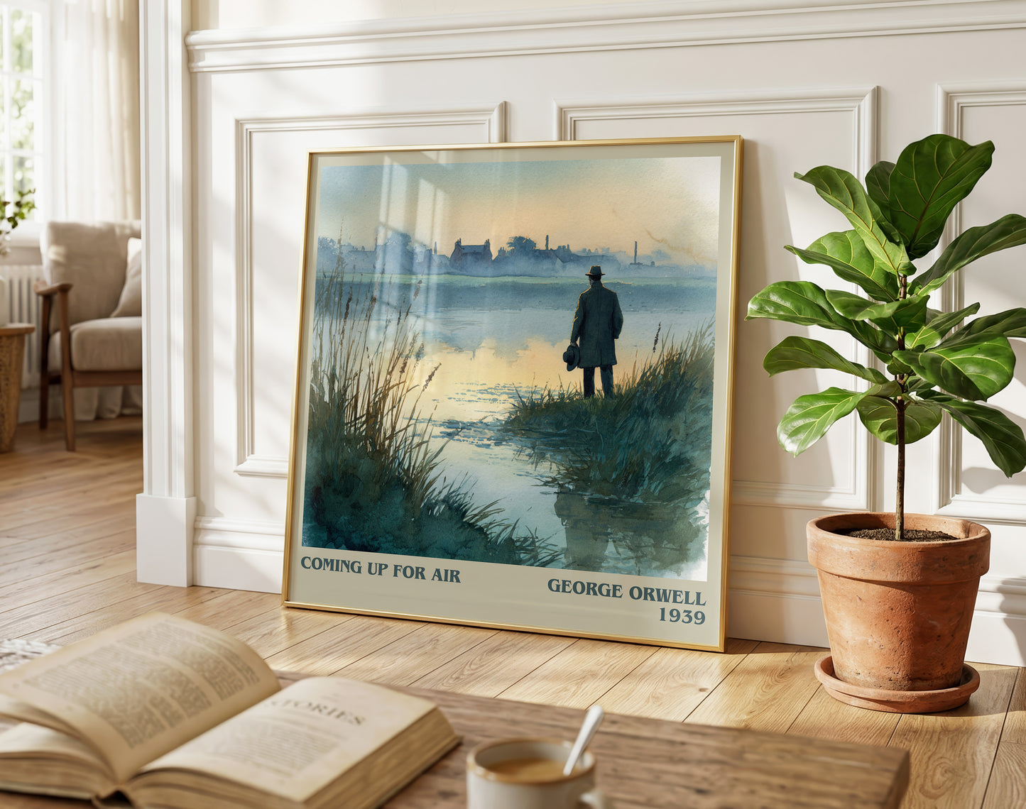 Coming Up for Air literary poster paired in gallery wall – literary art prints