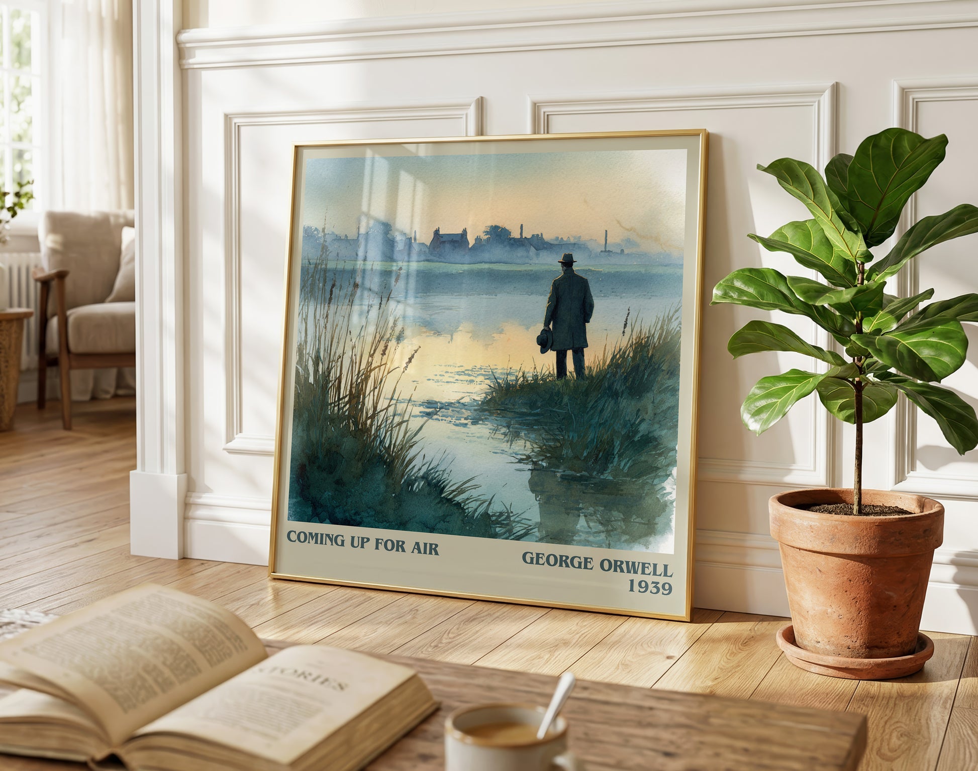 Coming Up for Air literary poster paired in gallery wall – literary art prints