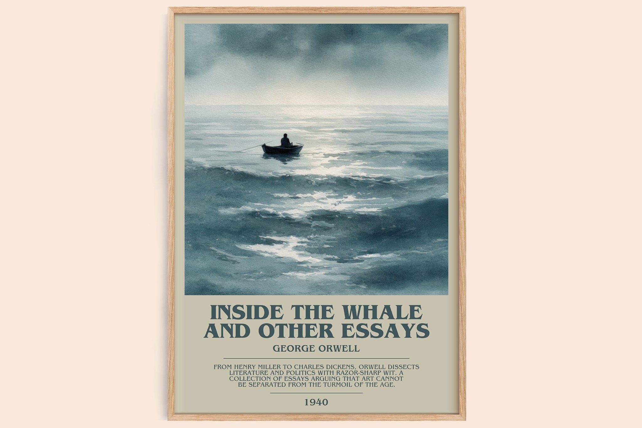 Inside the Whale and Other Essays Bookish Wall Art by George Orwell