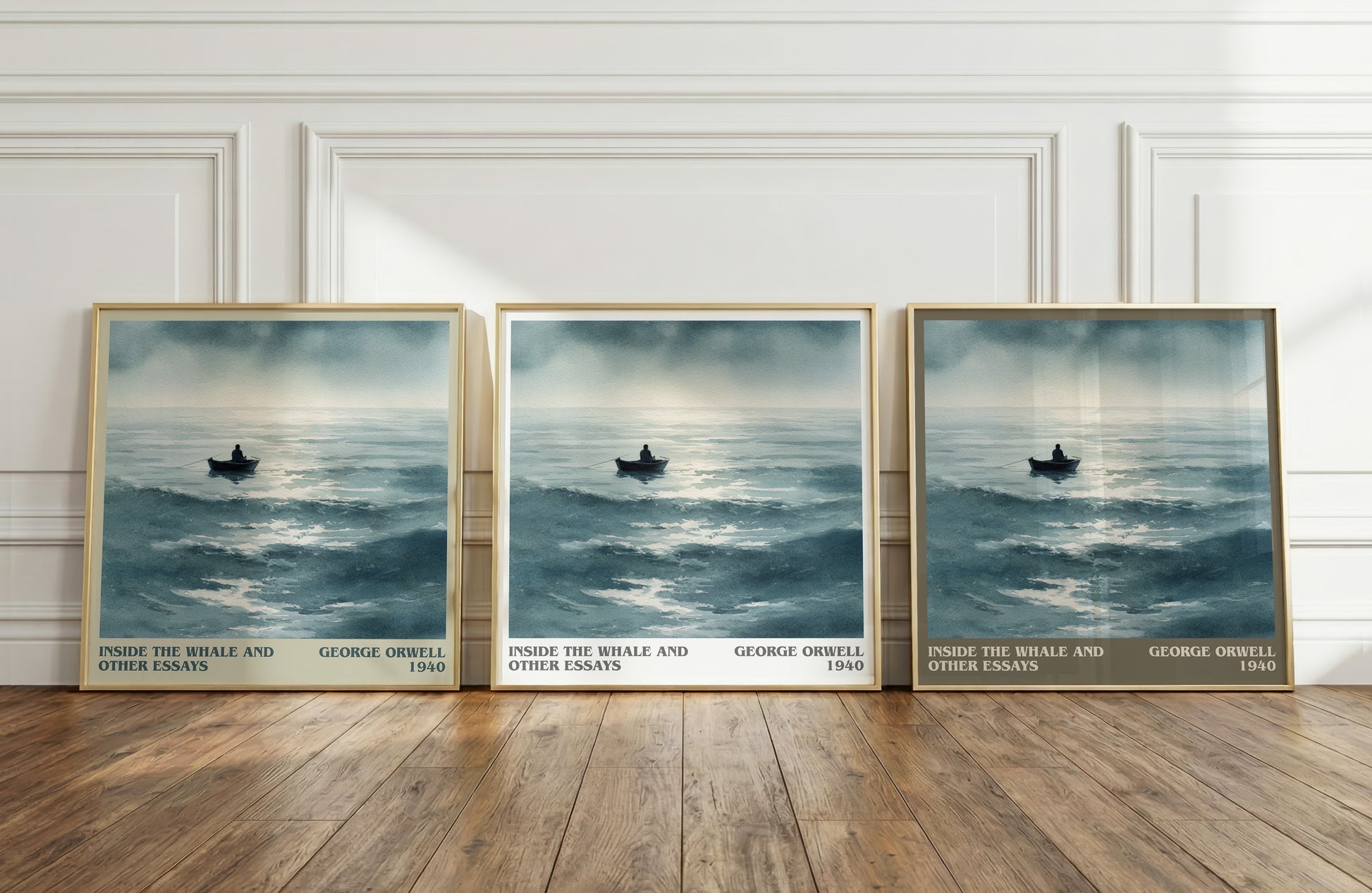 Inside the Whale and Other Essays literary art print colour and style options – George Orwell book art