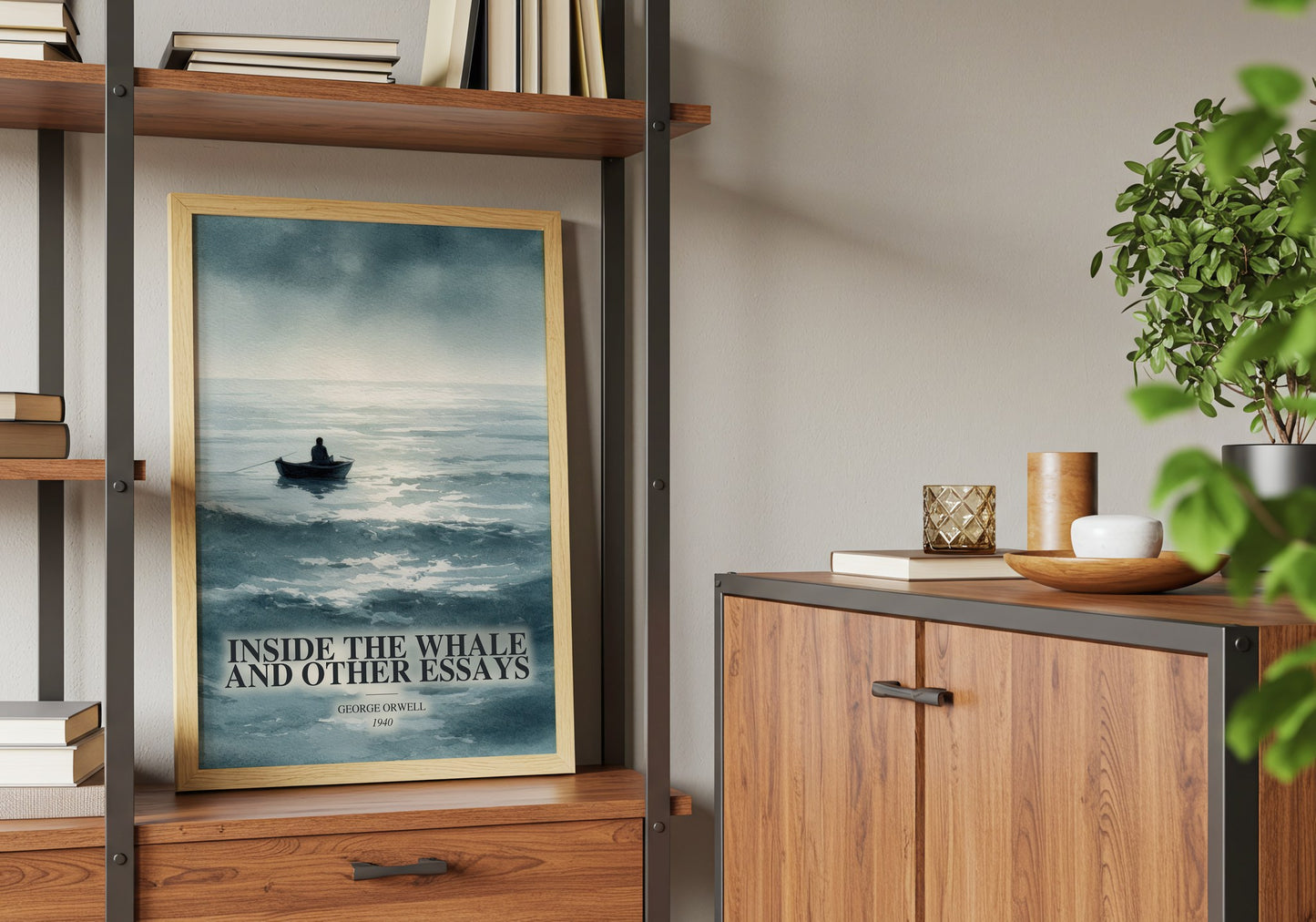 Inside The Whale And Other Essays book watercolour illustration paper finish options – matte satin gloss