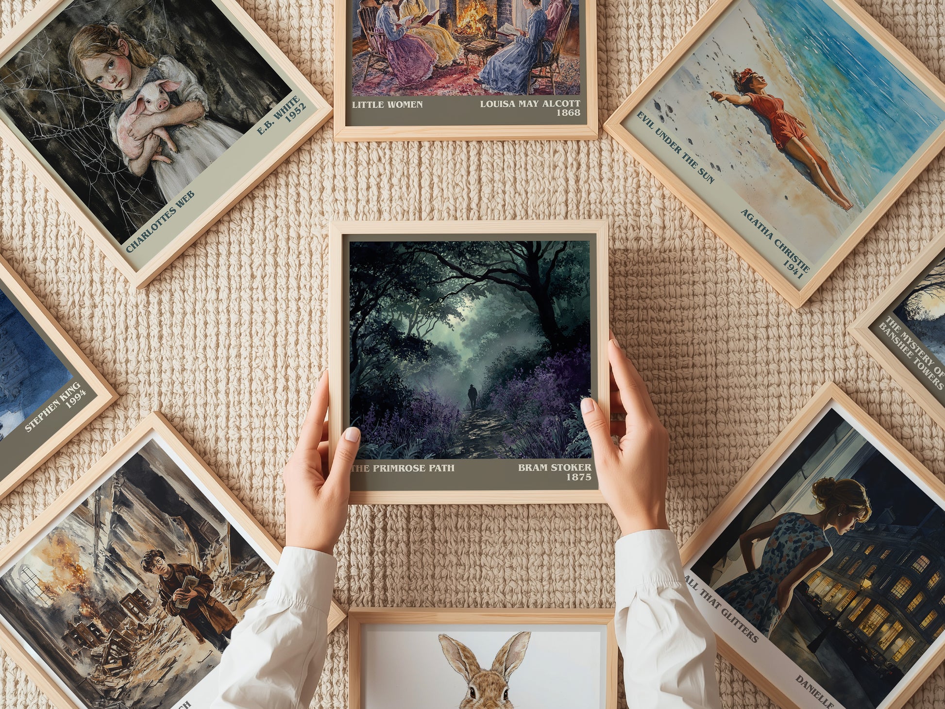 The Primrose Path literary print on bookshelf – Bram Stoker fan gift