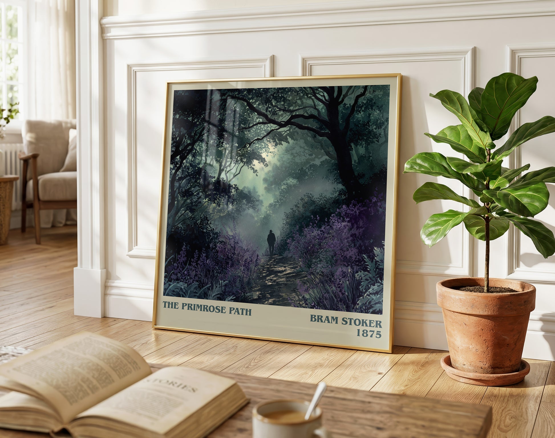 The Primrose Path literary poster paired in gallery wall – literary art prints