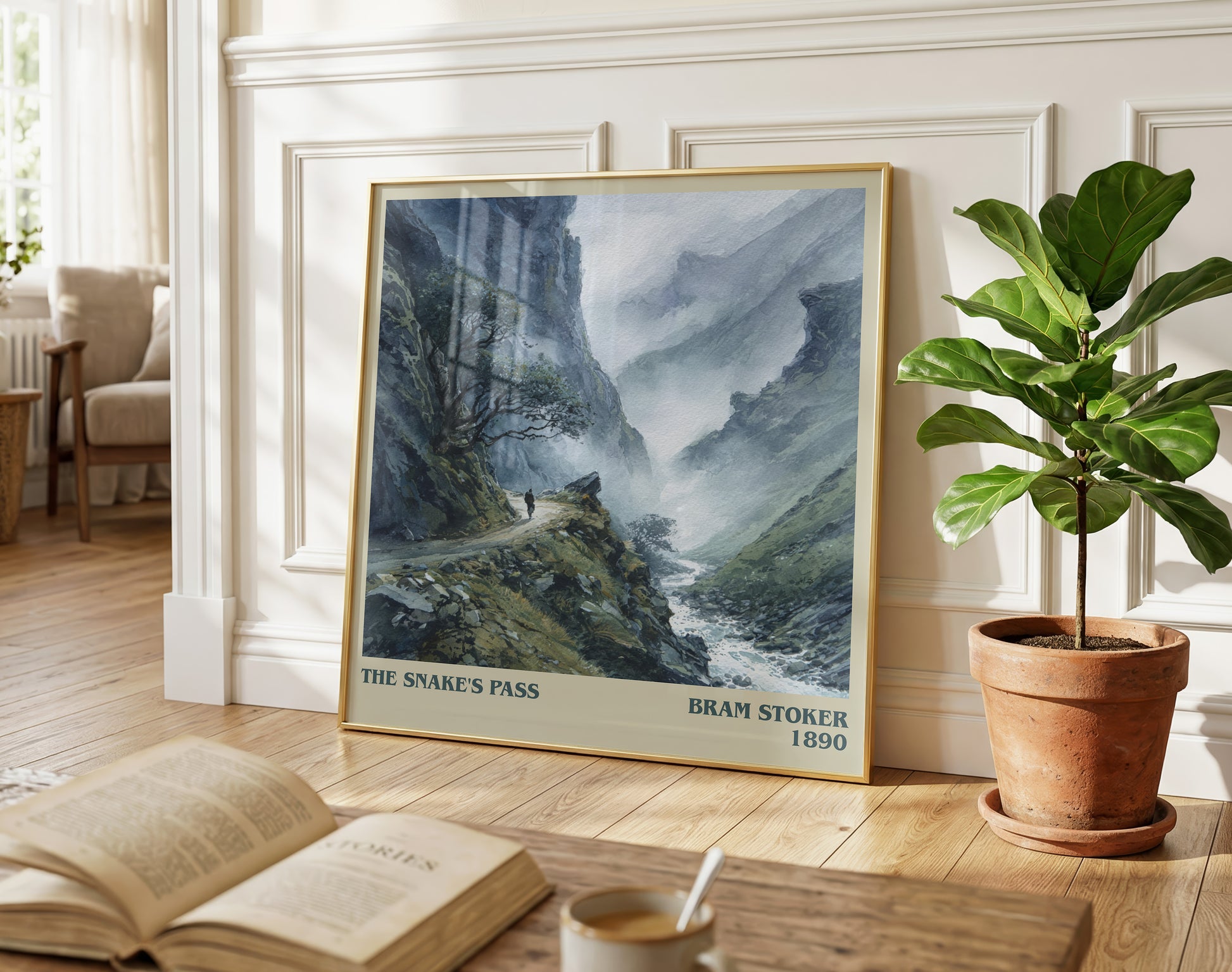The Snake's Pass literary poster paired in gallery wall – literary art prints