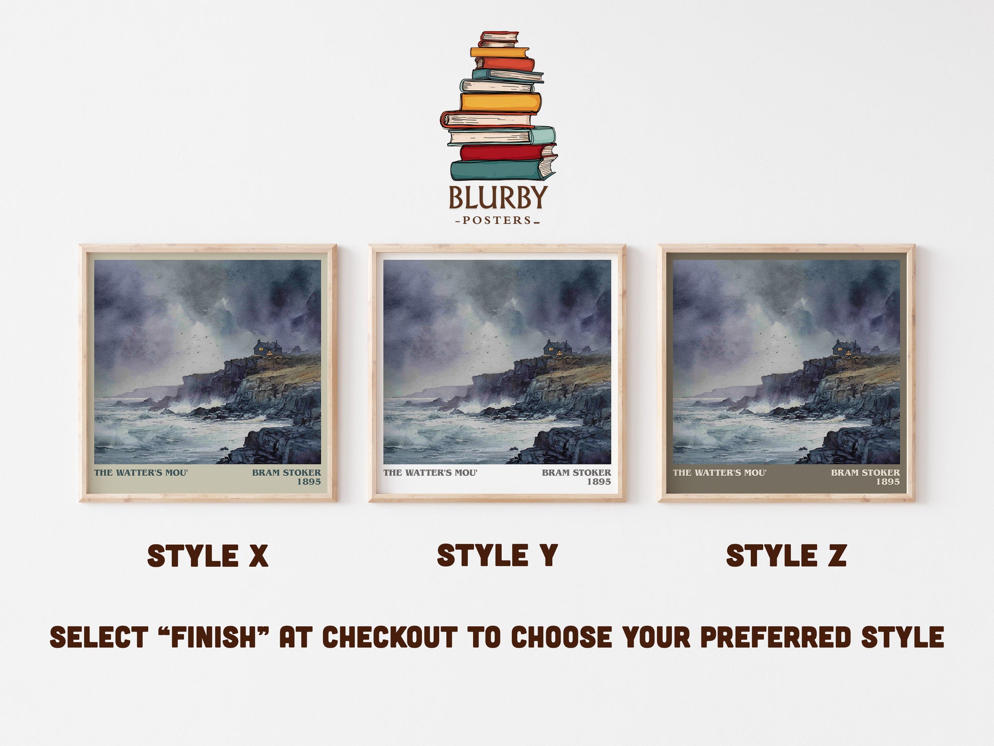 The Watter's Mou' literary art print colour and style options – Bram Stoker book art