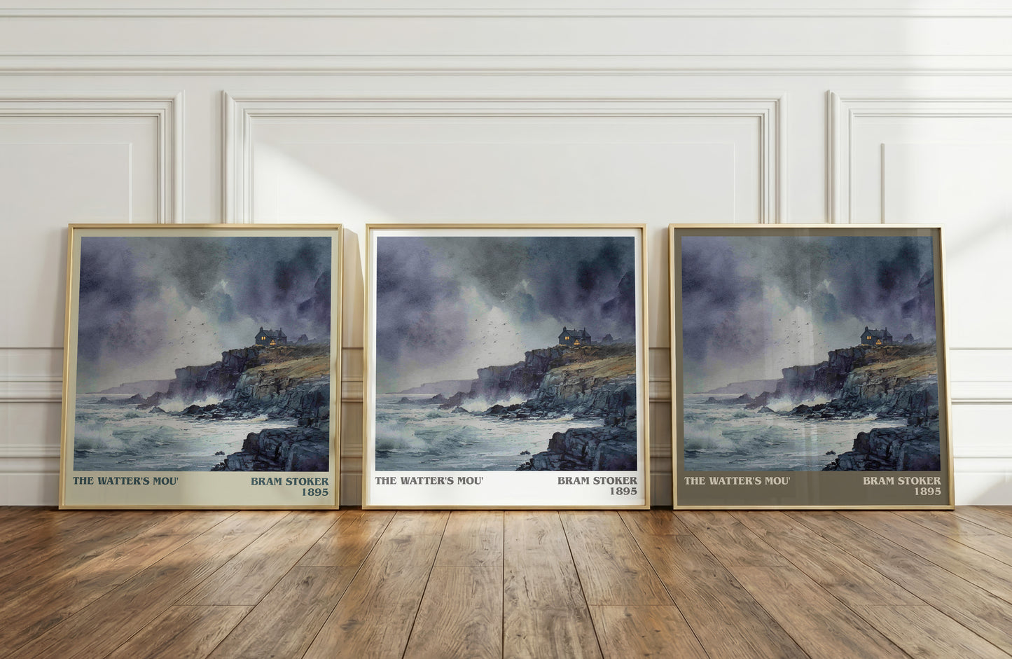 The Watter's Mou' literary print framed by window – literary home decor