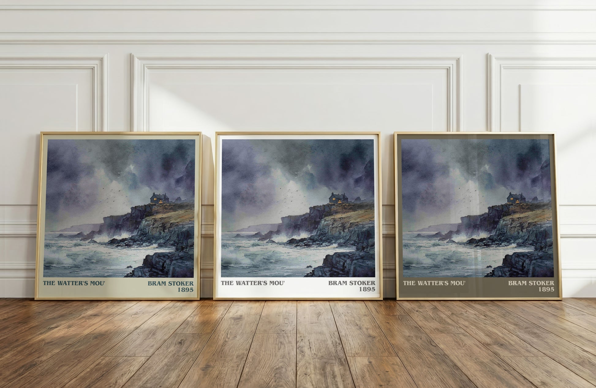 The Watter's Mou' literary print framed by window – literary home decor