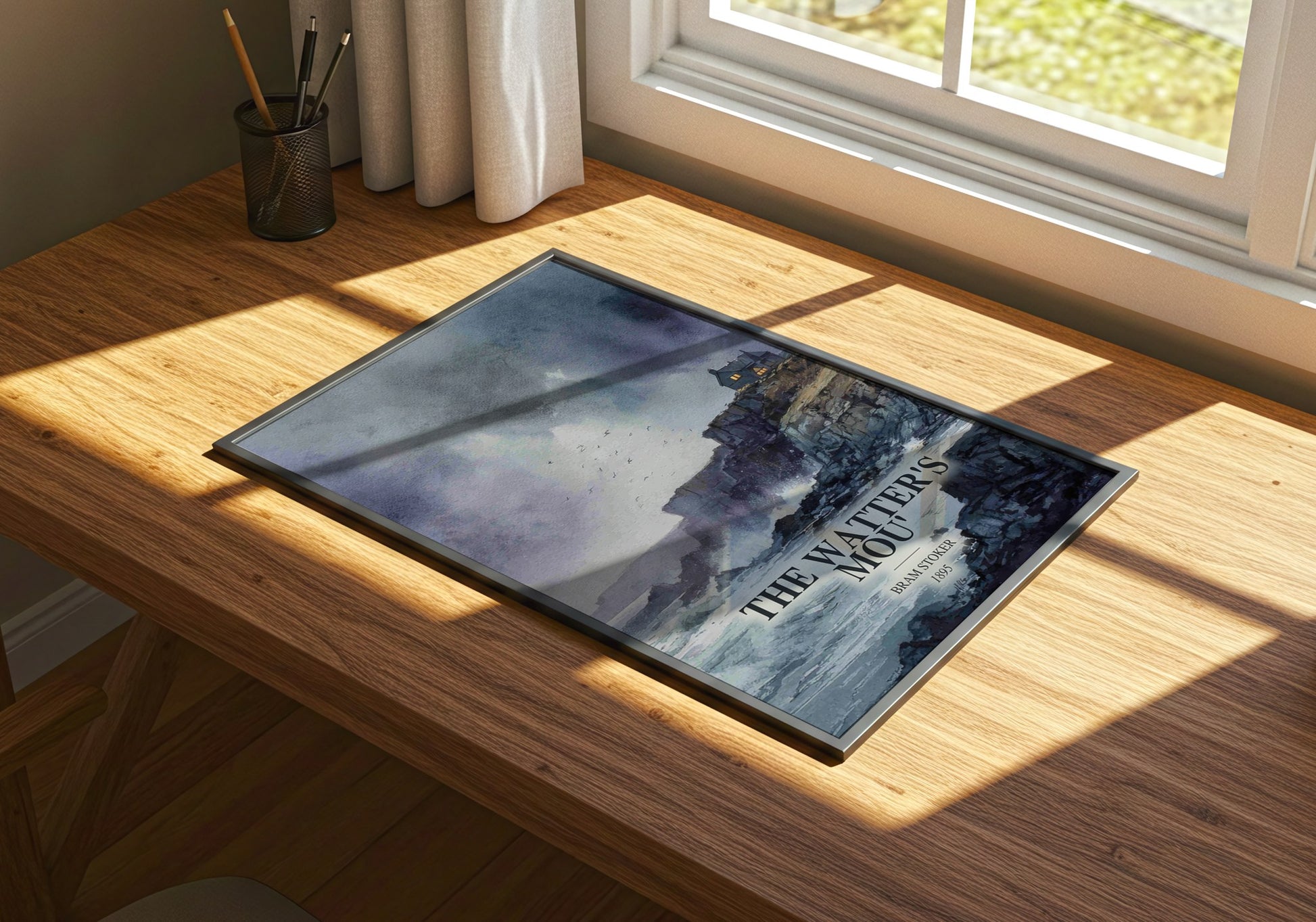 The Watter'S Mou' watercolour book poster framed on wall – classic literature wall art