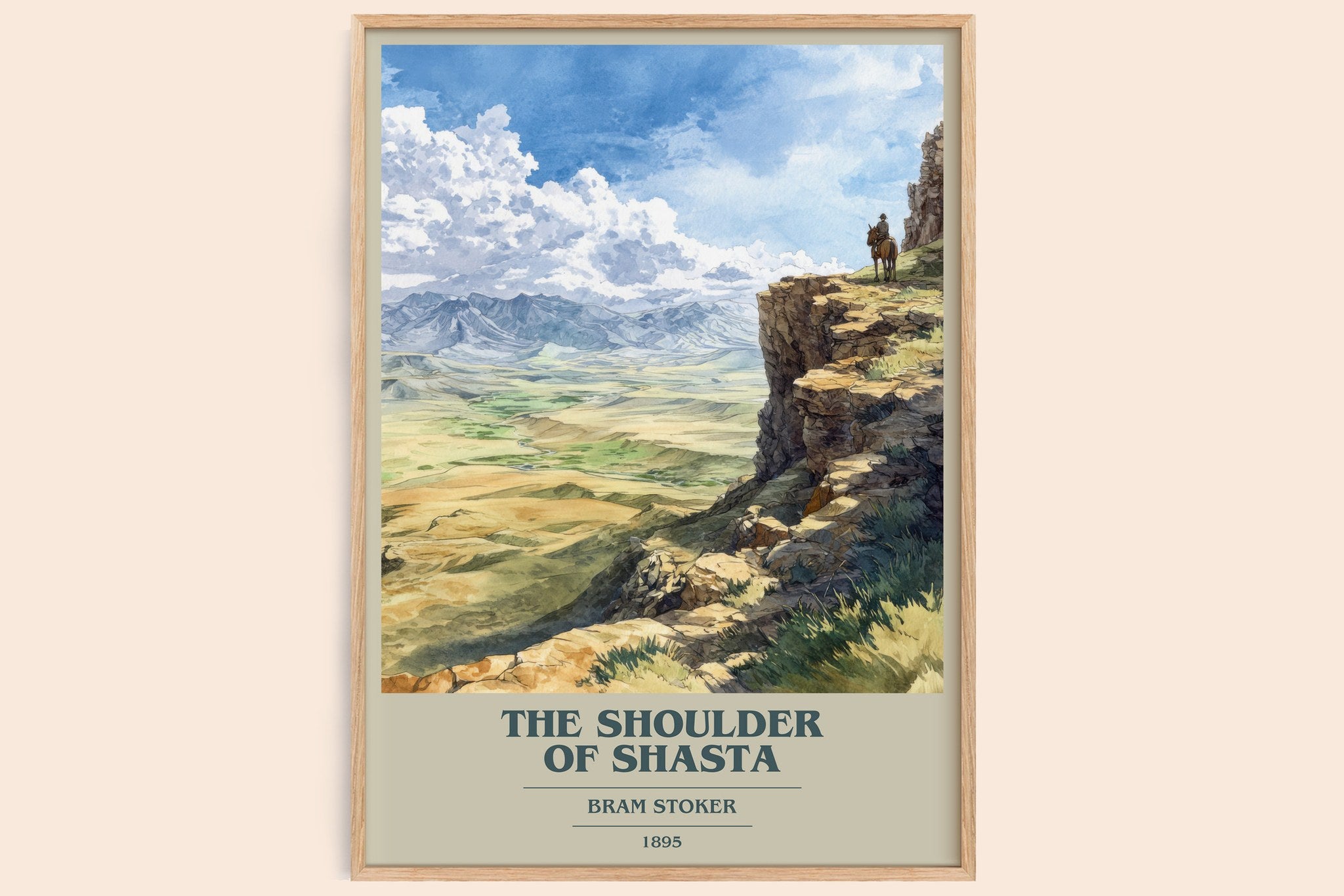 The Shoulder of Shasta Book Cover Poster by Bram Stoker