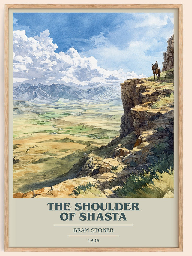 The Shoulder of Shasta Book Cover Poster by Bram Stoker