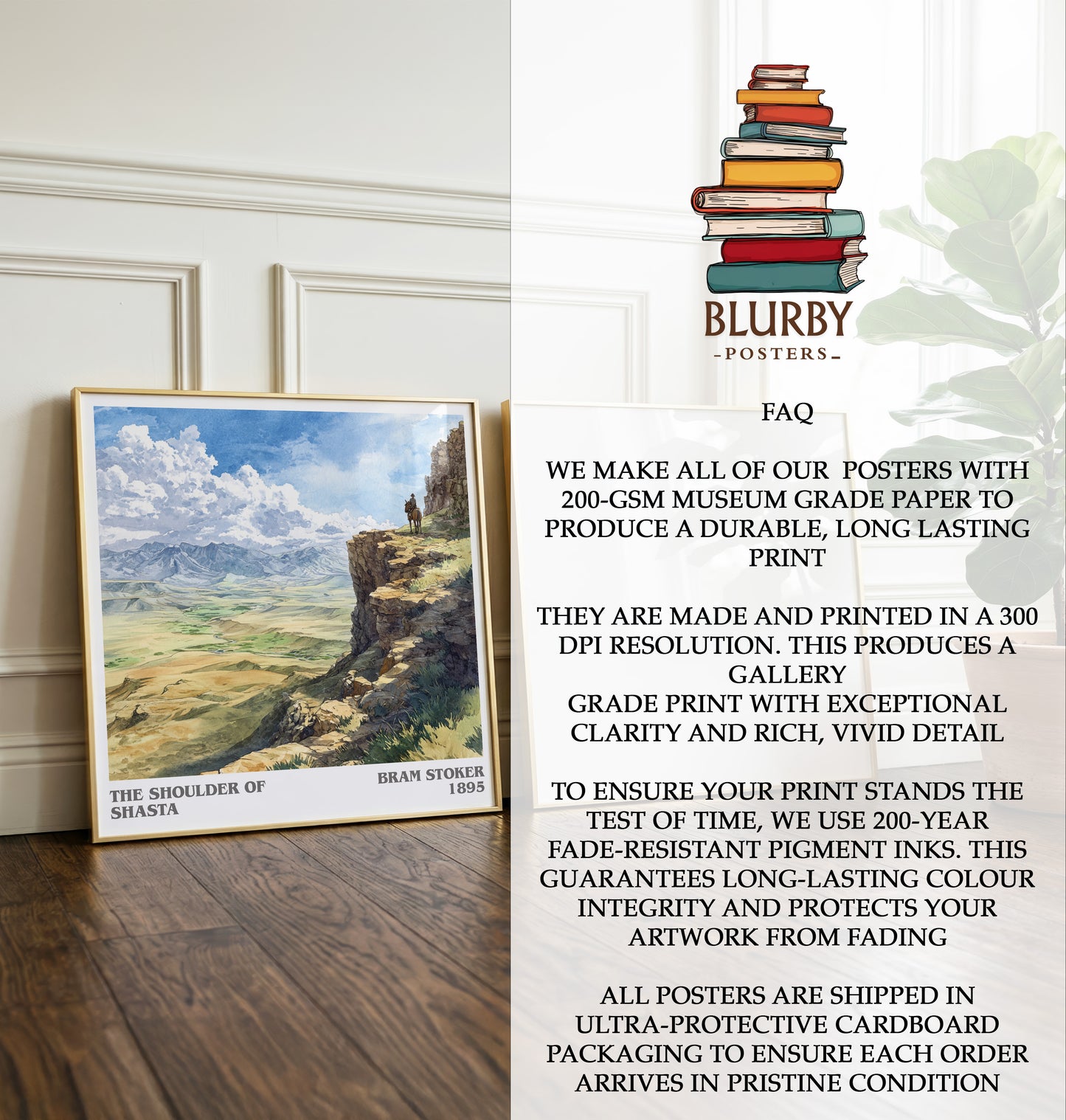 The Shoulder of Shasta Literary Art Print by Bram Stoker