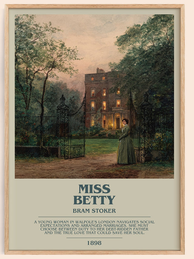 Miss Betty Bookish Wall Art by Bram Stoker