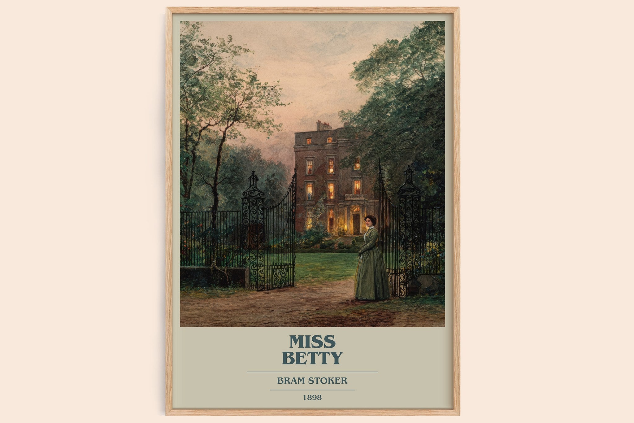 Miss Betty Book Cover Poster by Bram Stoker