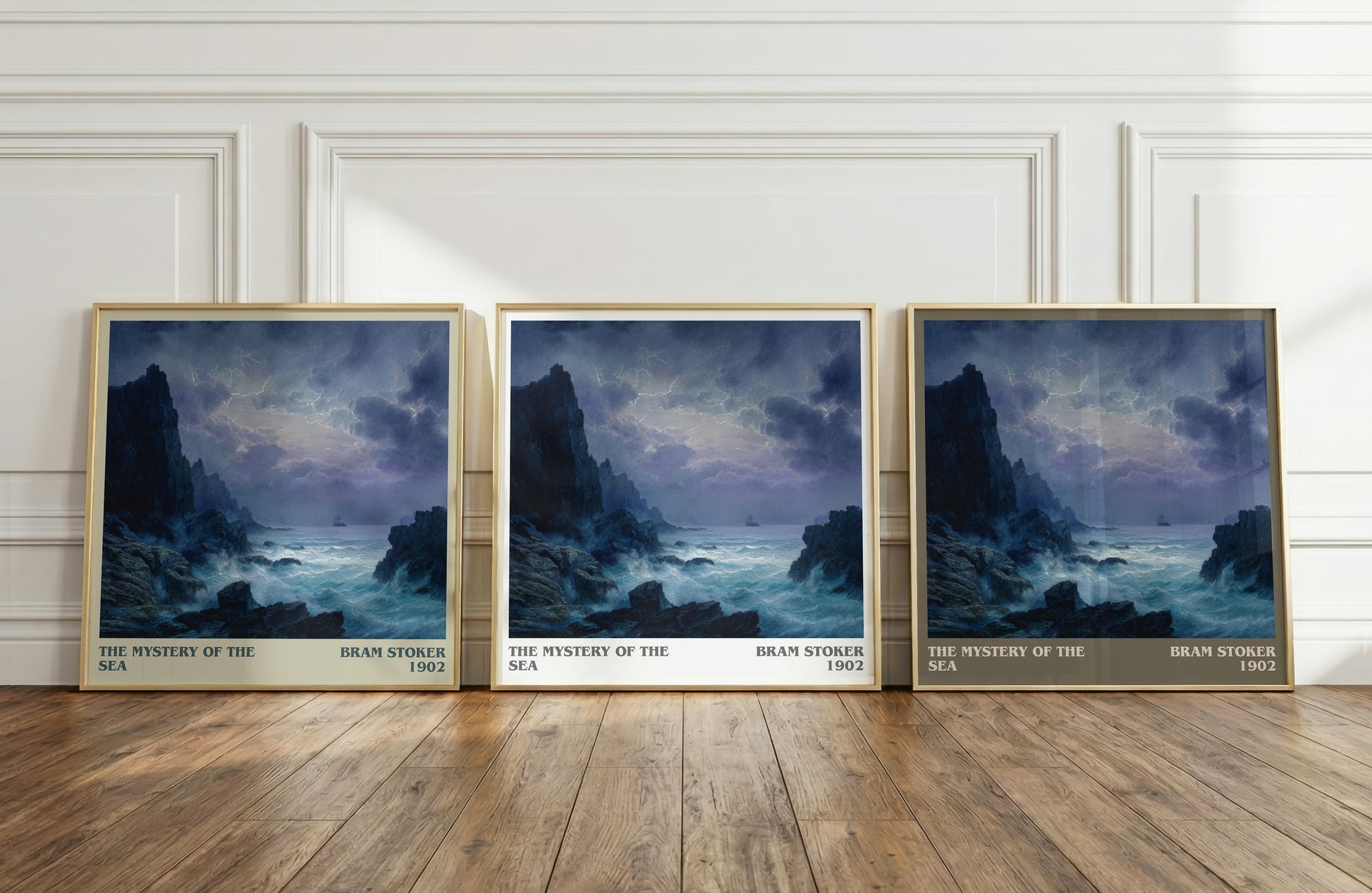 The Mystery Of The Sea literary print framed by window – literary home decor