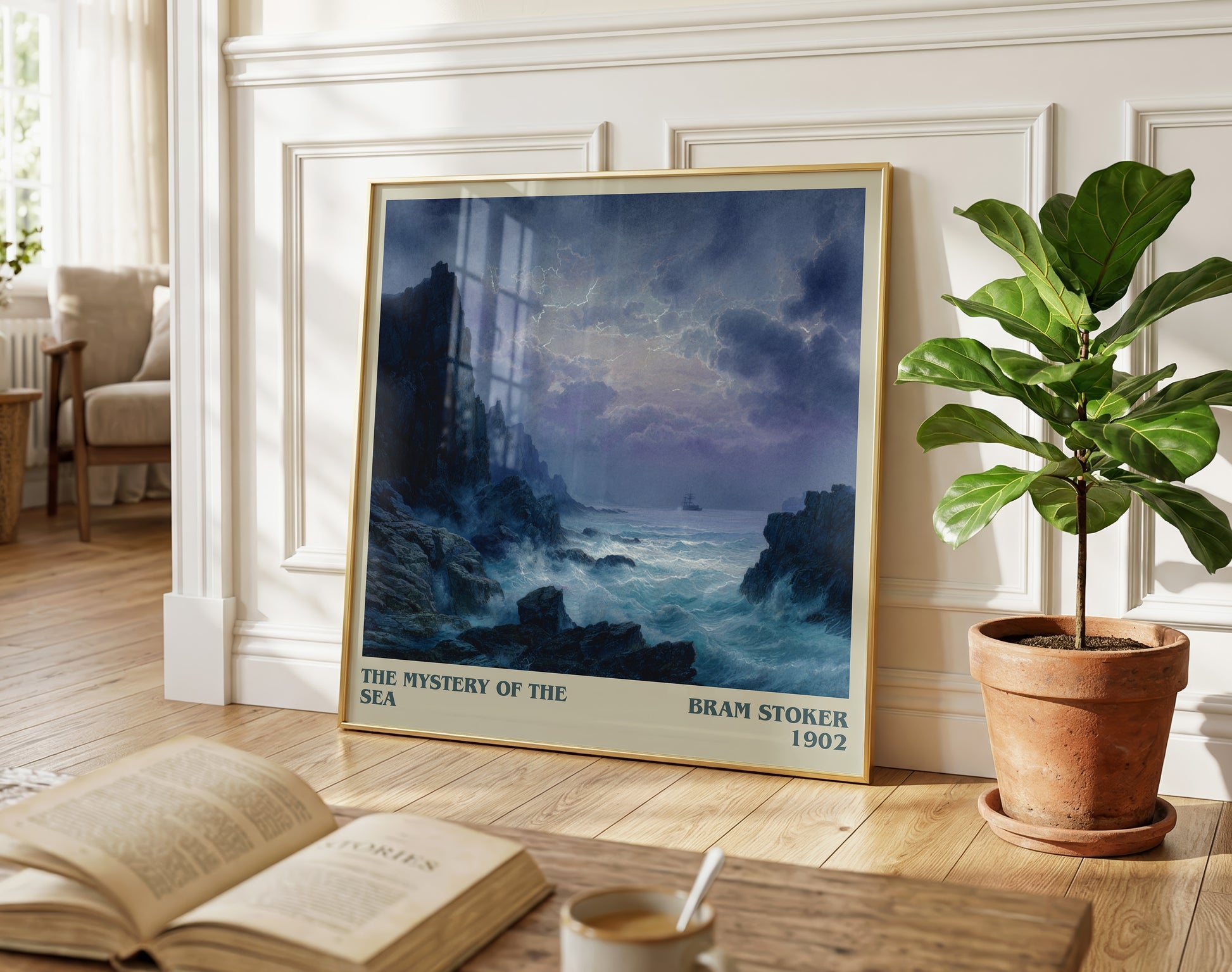 The Mystery Of The Sea literary poster paired in gallery wall – literary art prints