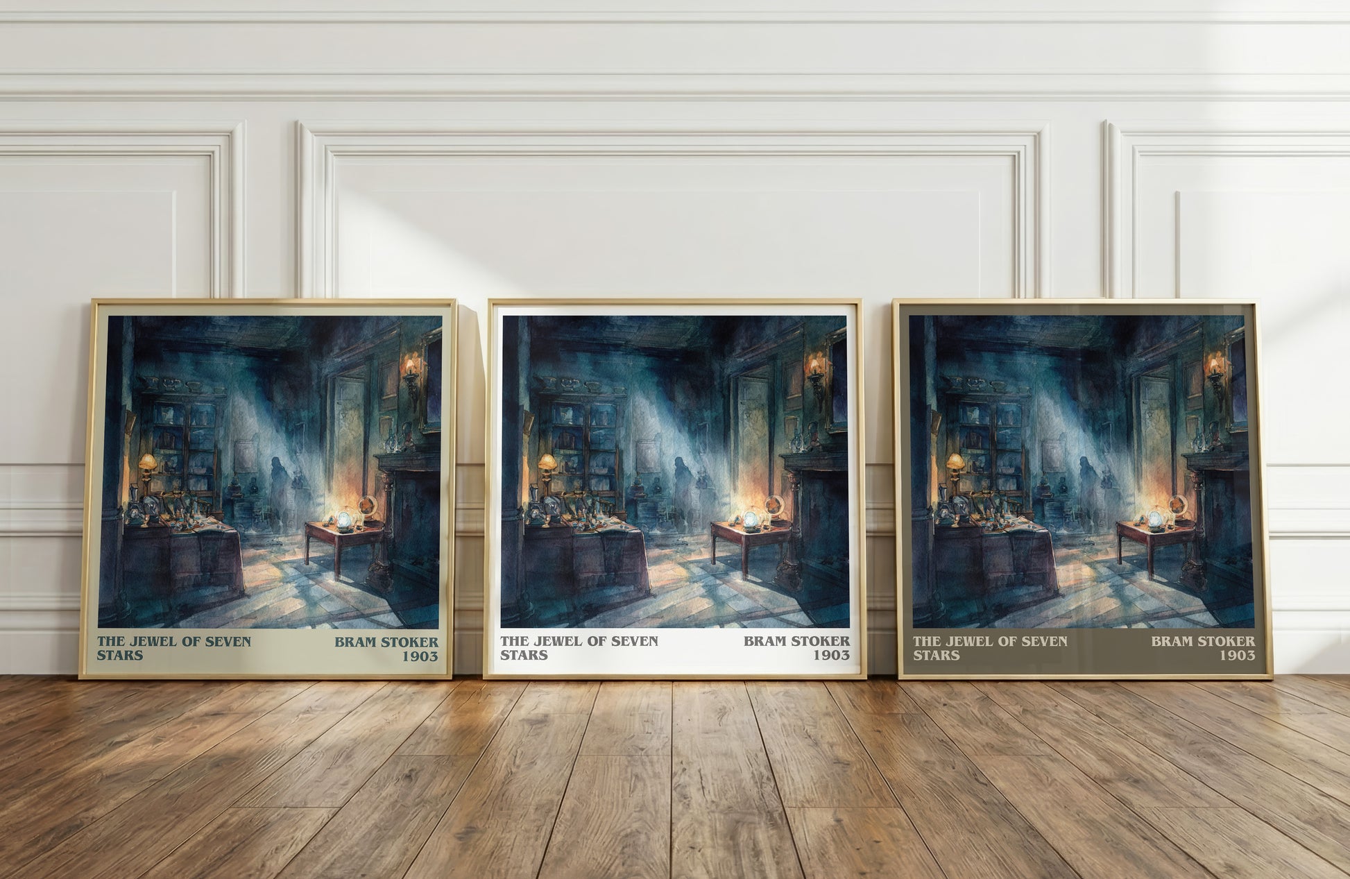 The Jewel Of Seven Stars literary print framed by window – literary home decor