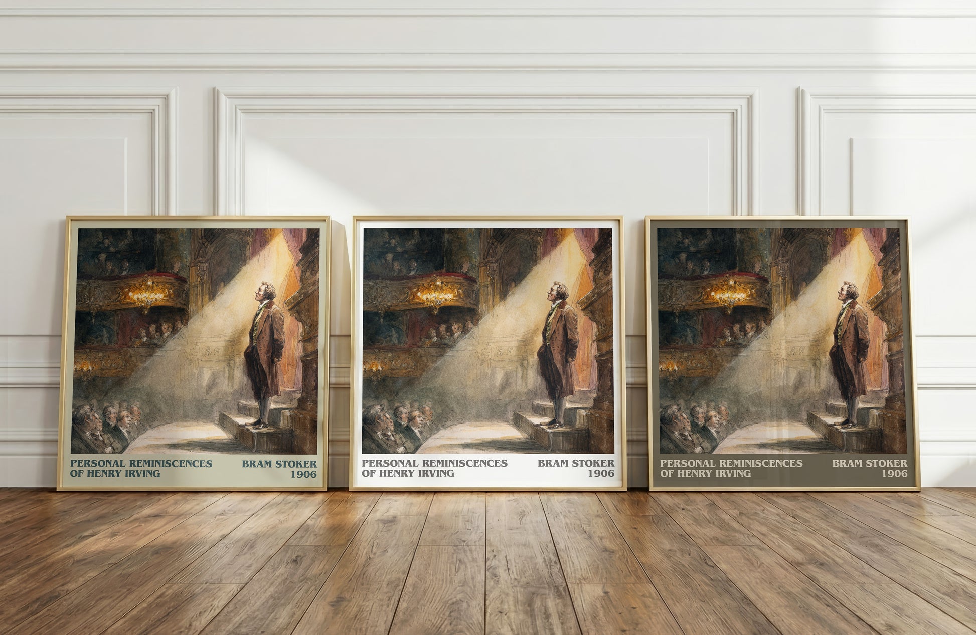 Personal Reminiscences of Henry Irving literary print framed by window – literary home decor