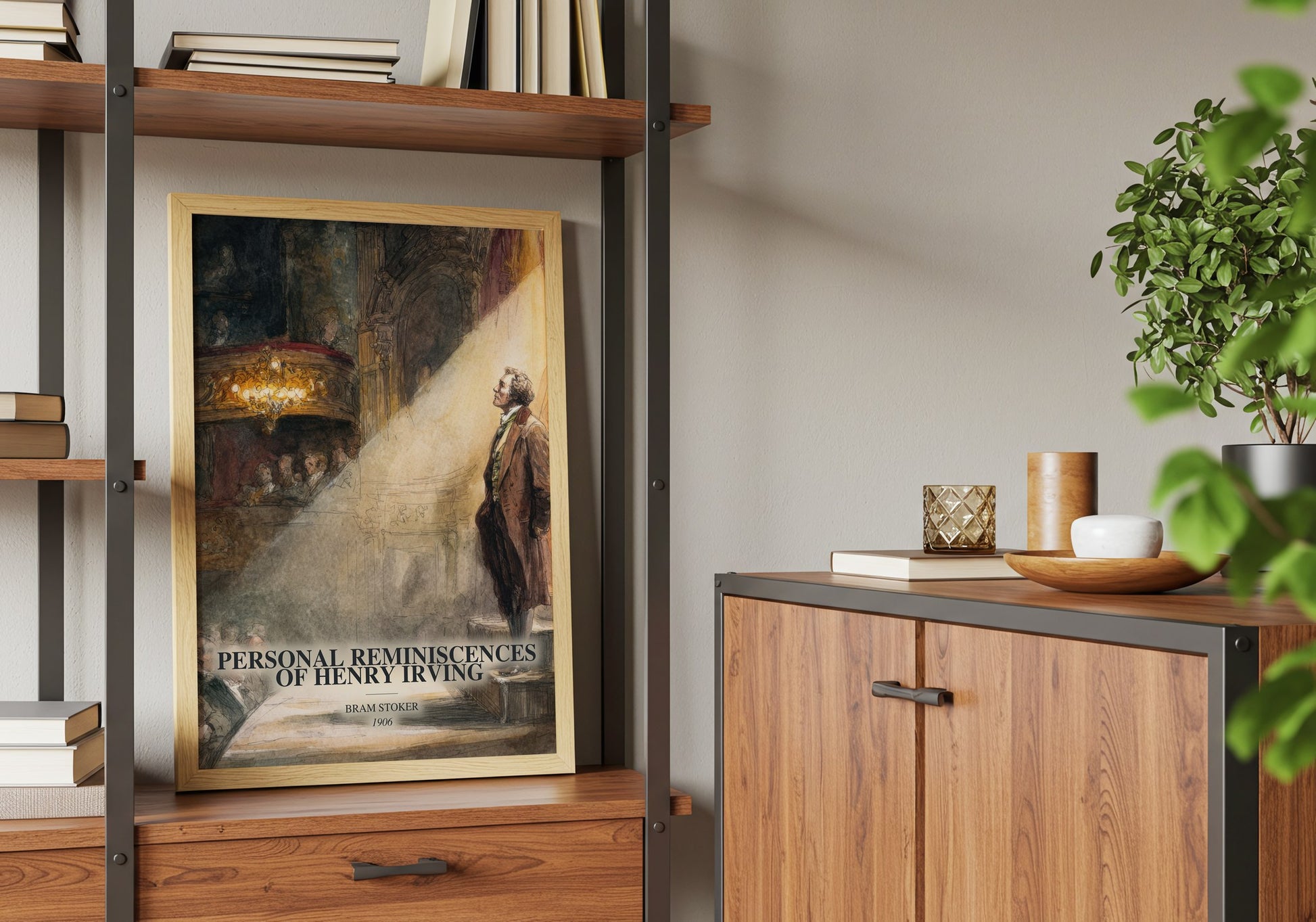 Personal Reminiscences Of Henry Irving book watercolour illustration paper finish options – matte satin gloss