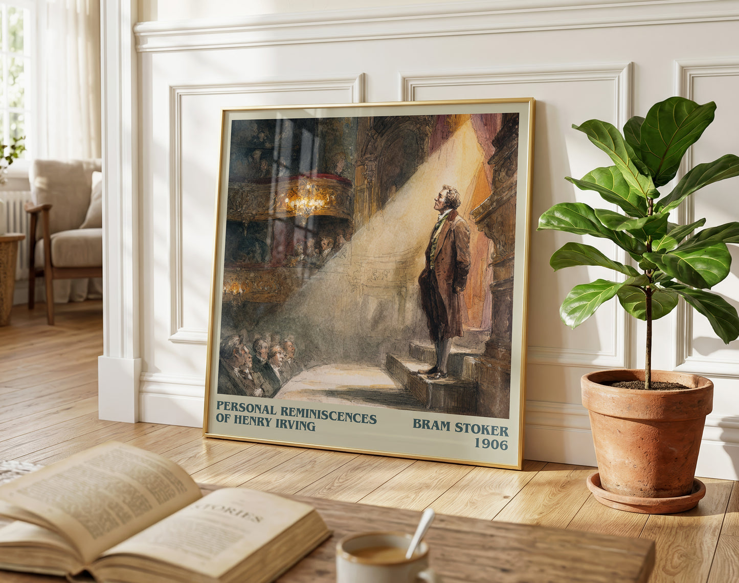 Personal Reminiscences of Henry Irving literary poster paired in gallery wall – literary art prints