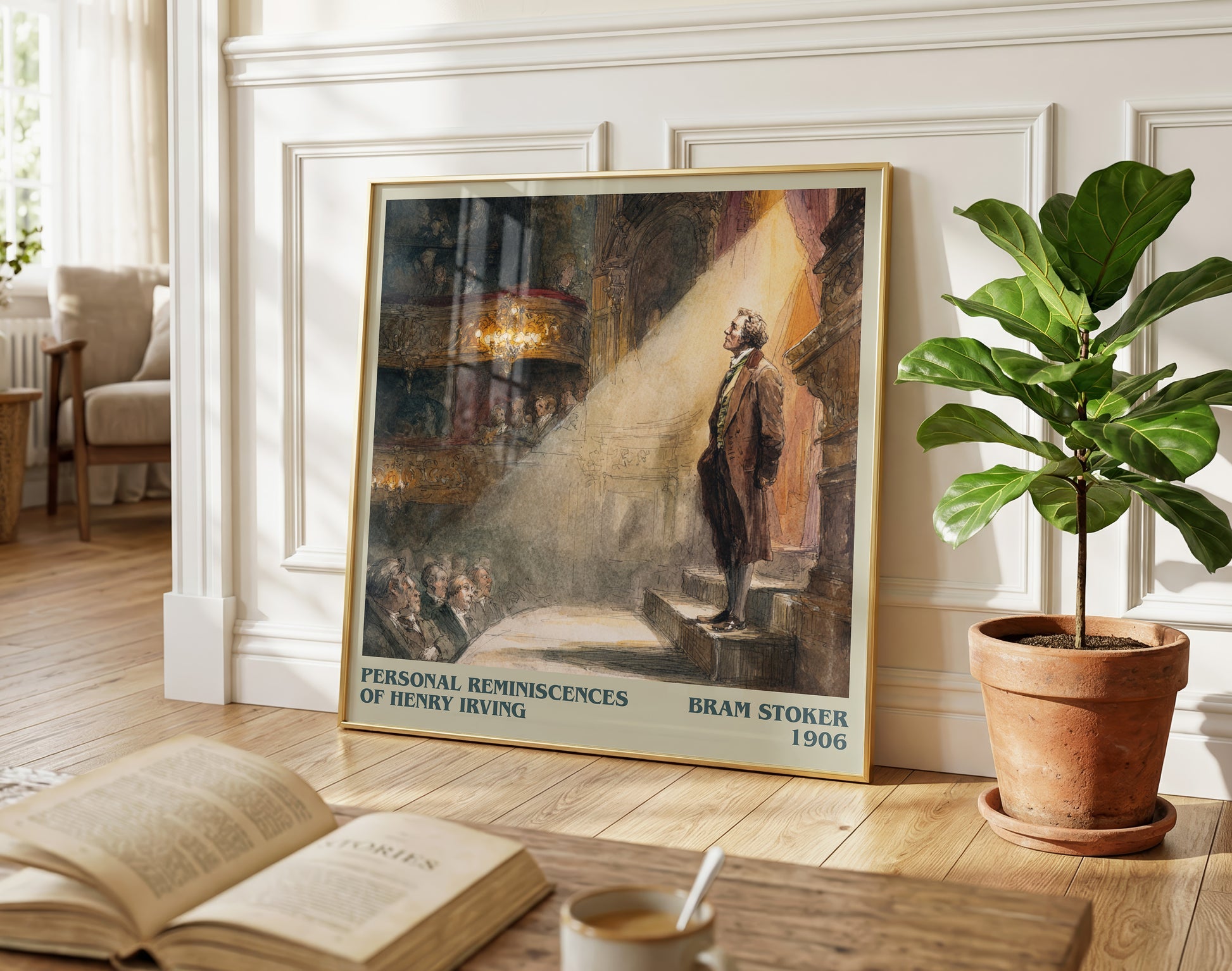 Personal Reminiscences of Henry Irving literary poster paired in gallery wall – literary art prints