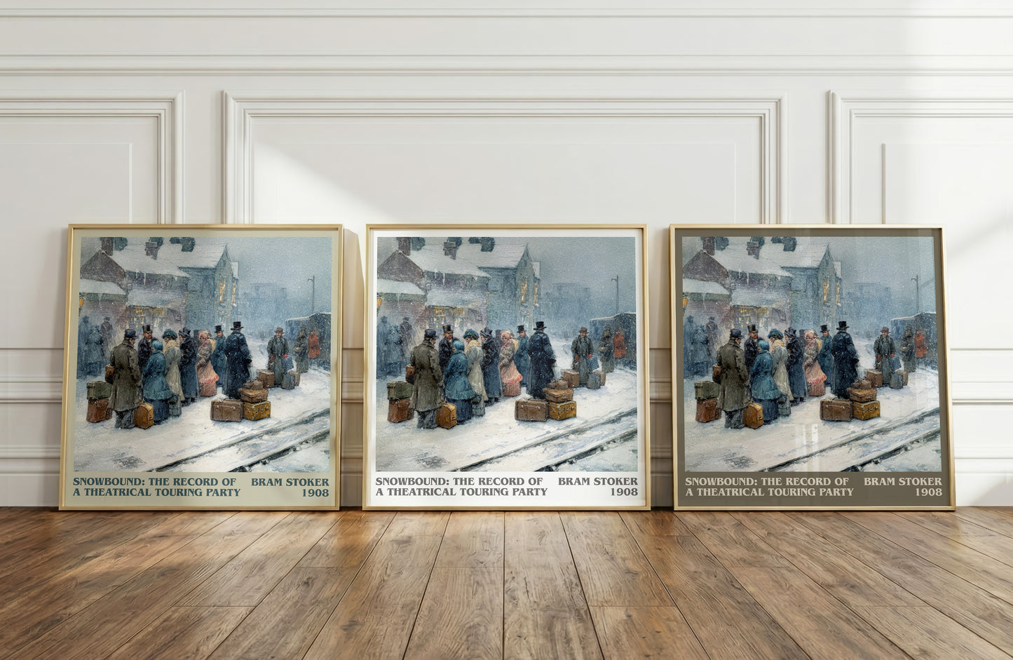 Snowbound: The Record of a Theatrical Touring Party literary print framed by window – literary home decor