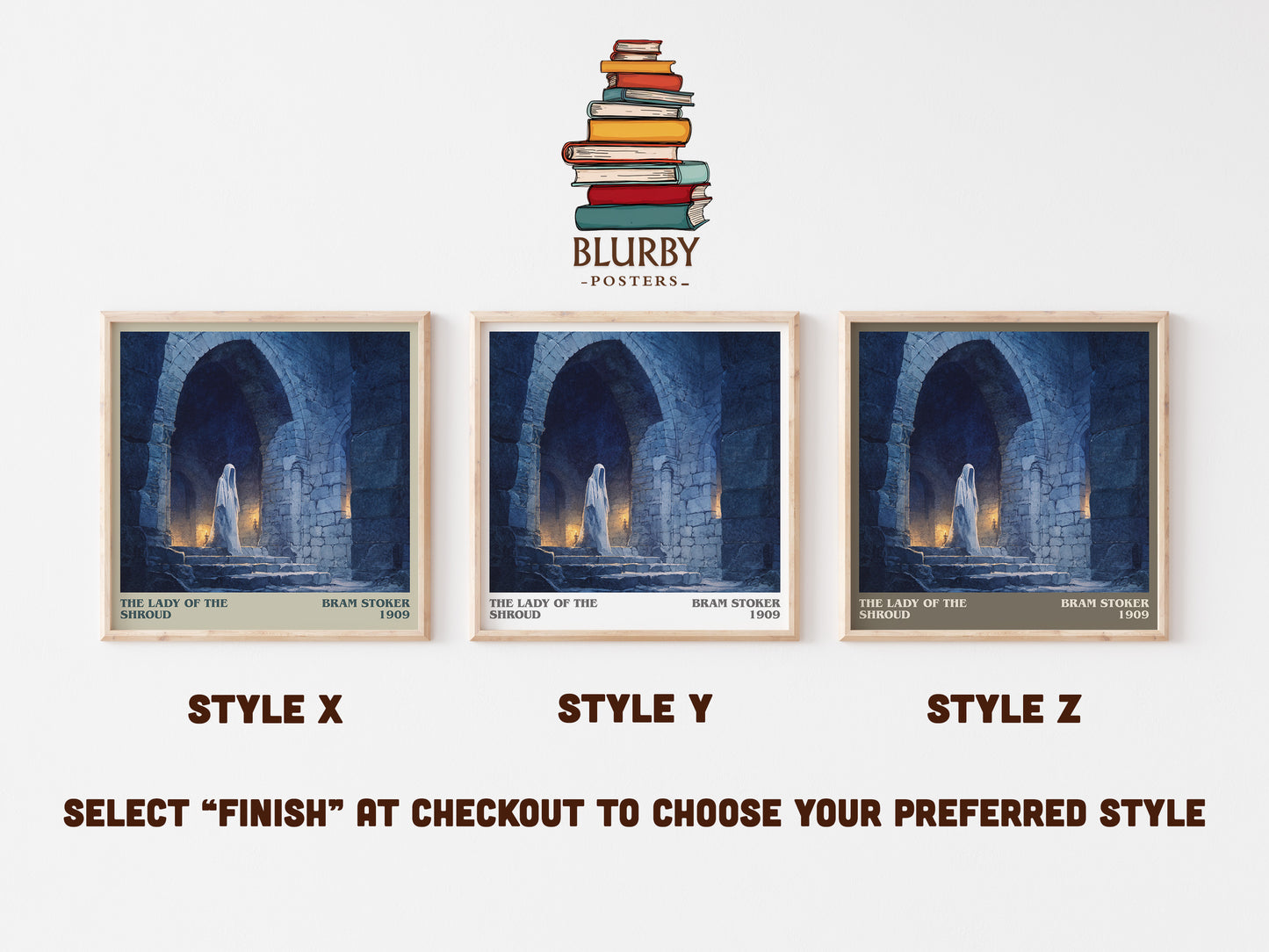 The Lady of the Shroud literary art print colour and style options – Bram Stoker book art