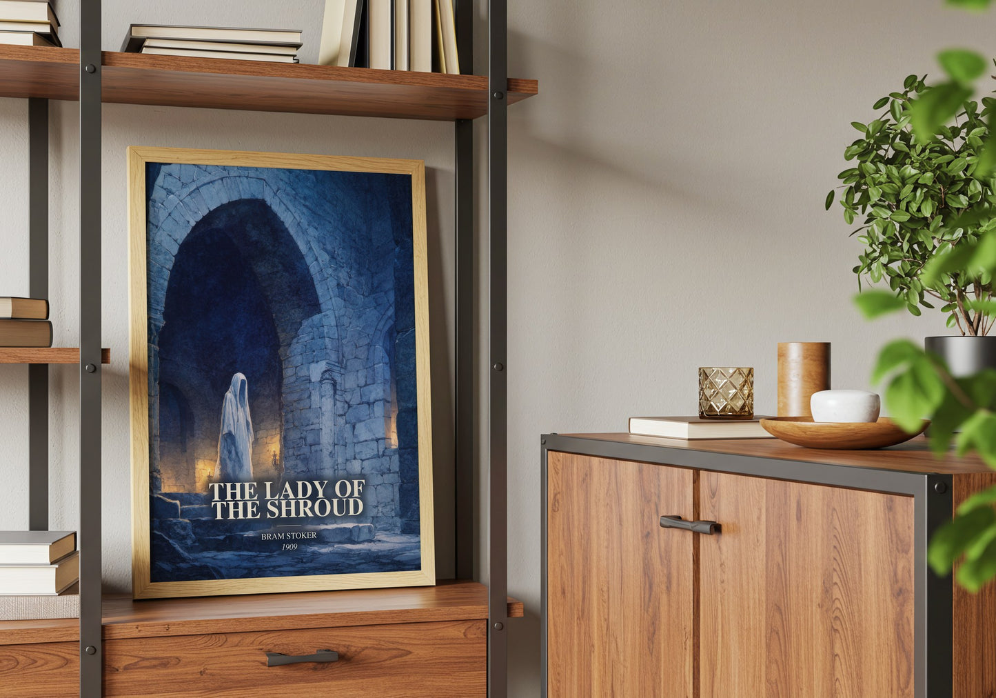 The Lady Of The Shroud book watercolour illustration paper finish options – matte satin gloss