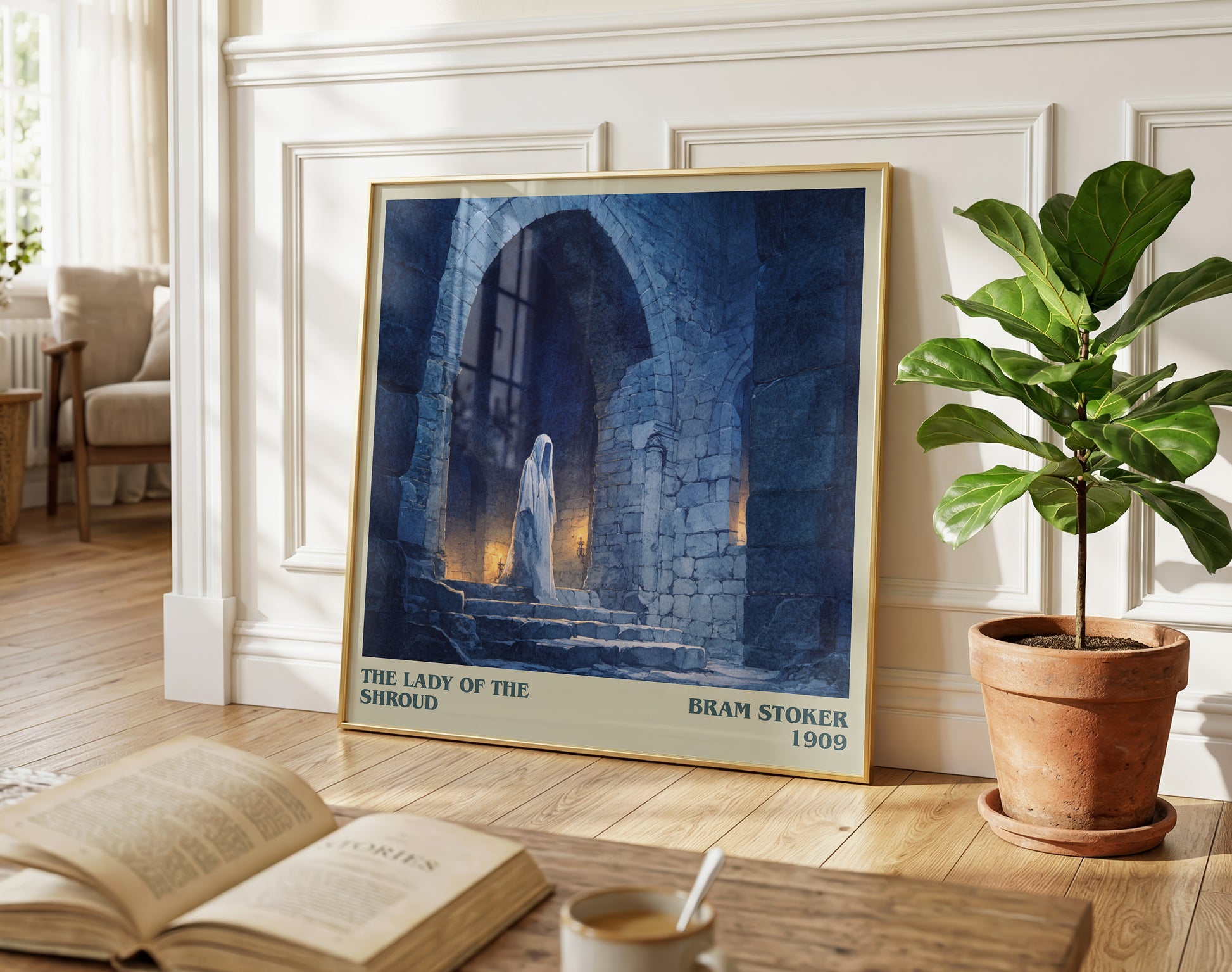 The Lady of the Shroud literary poster paired in gallery wall – literary art prints