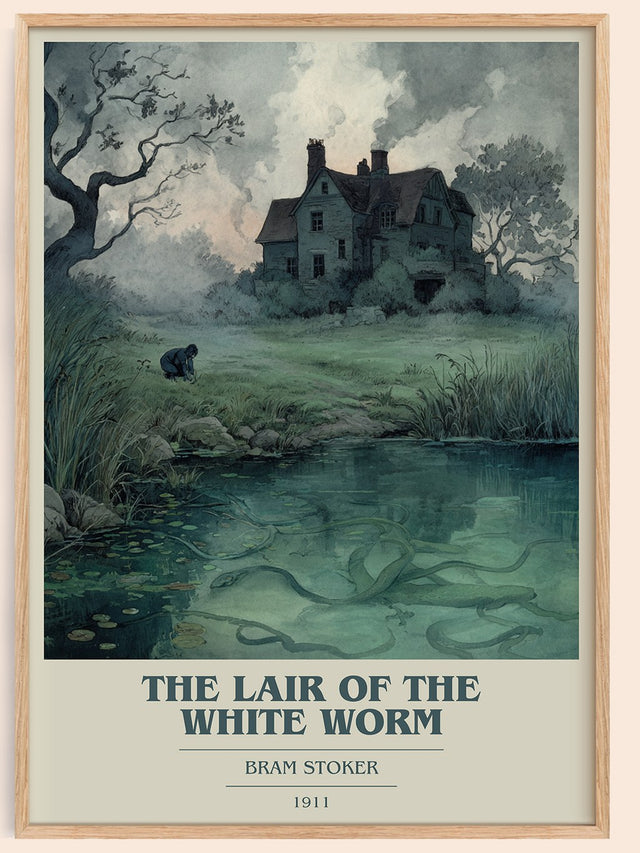 The Lair of the White Worm Book Cover Poster by Bram Stoker