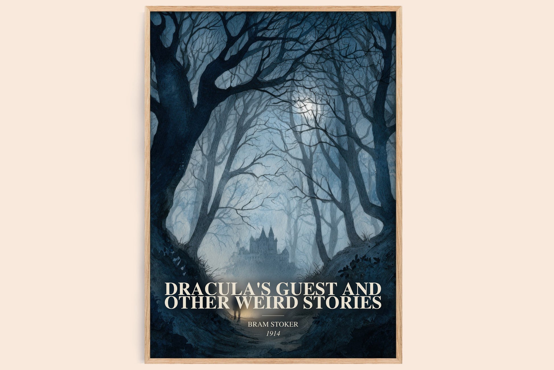 Dracula'S Guest And Other Weird Stories watercolour book poster by Bram Stoker – framed literary art print