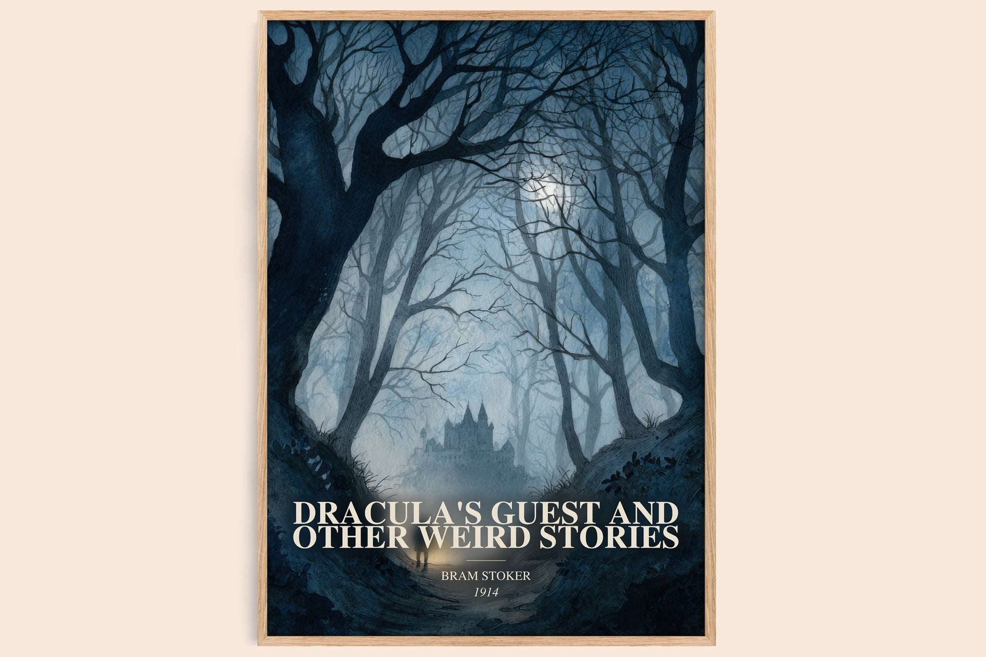 Dracula'S Guest And Other Weird Stories watercolour book poster by Bram Stoker – framed literary art print