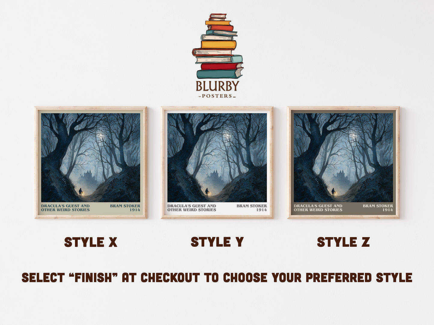 Dracula's Guest And Other Weird Stories literary art print colour and style options – Bram Stoker book art
