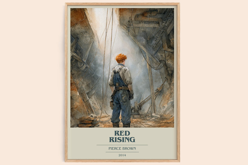 Red Rising Book Cover Poster by Pierce Brown (Modern Minimalist style)