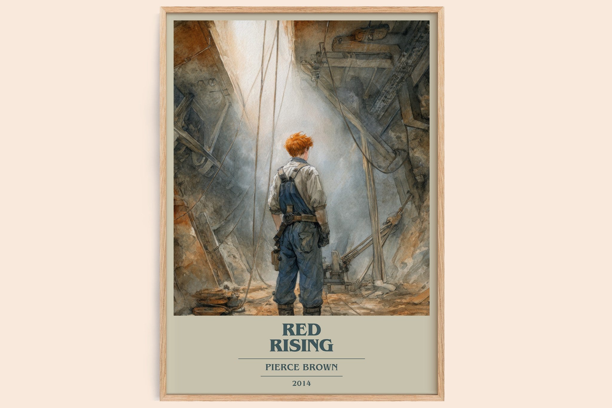 Red Rising Book Cover Poster by Pierce Brown