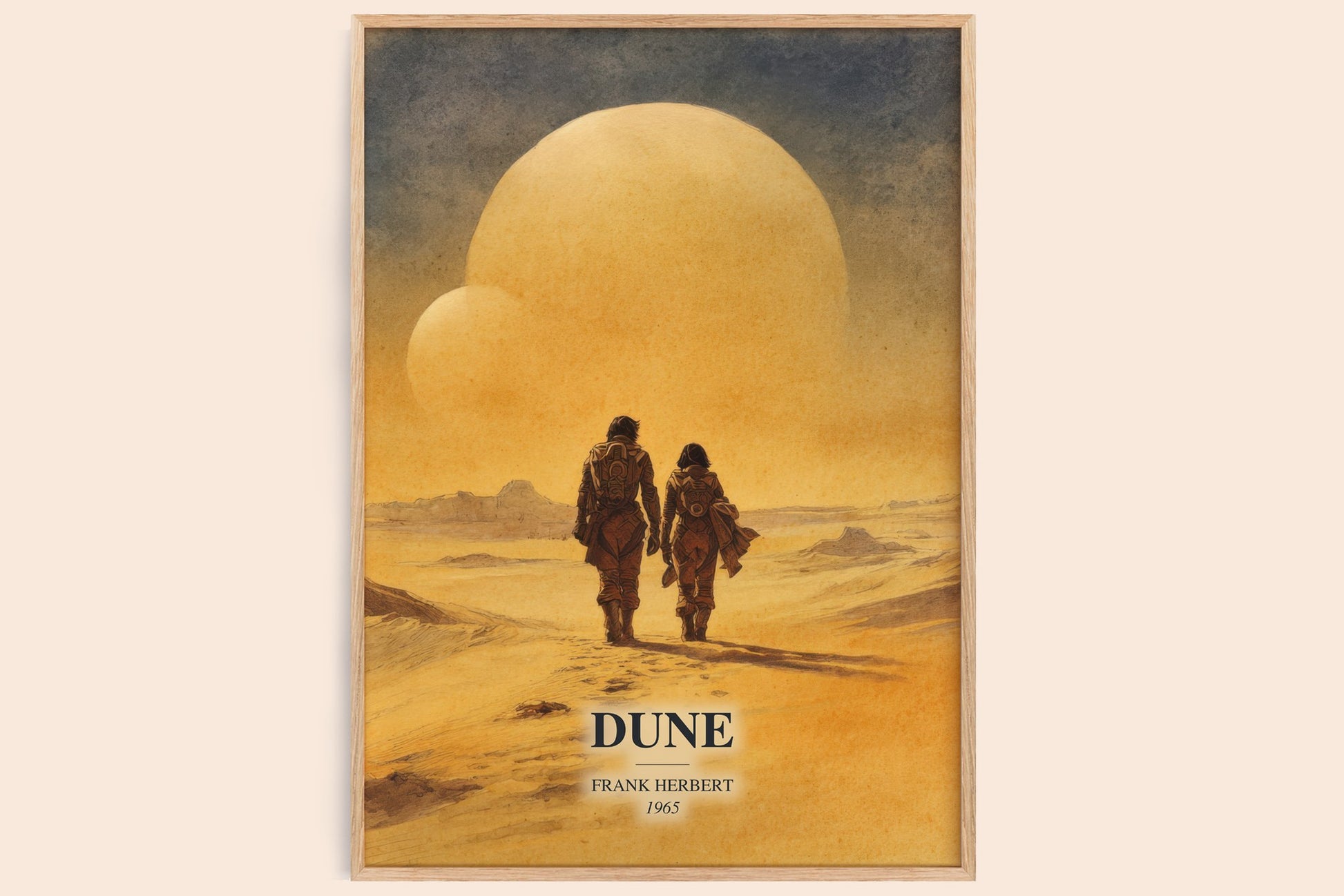 Dune watercolour book poster by Frank Herbert – framed literary art print