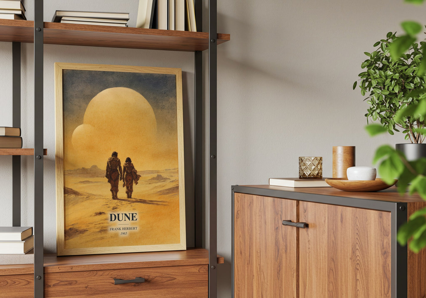 Dune book watercolour illustration paper finish options – matte satin gloss