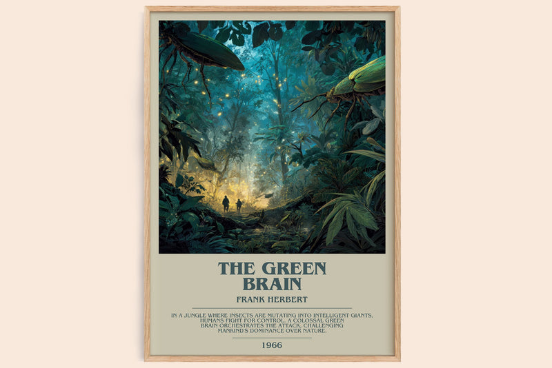The Green Brain Bookish Wall Art by Frank Herbert (Modern style)