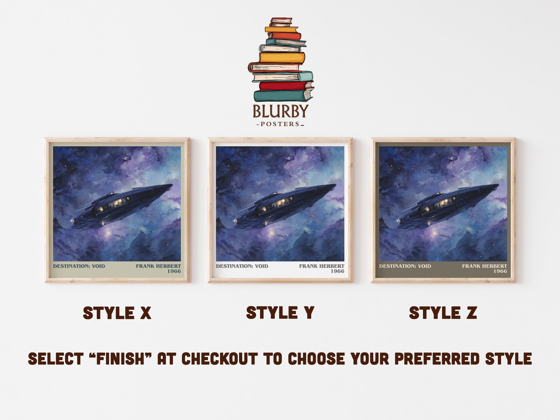 Destination: Void literary art print colour and style options – Frank Herbert book art