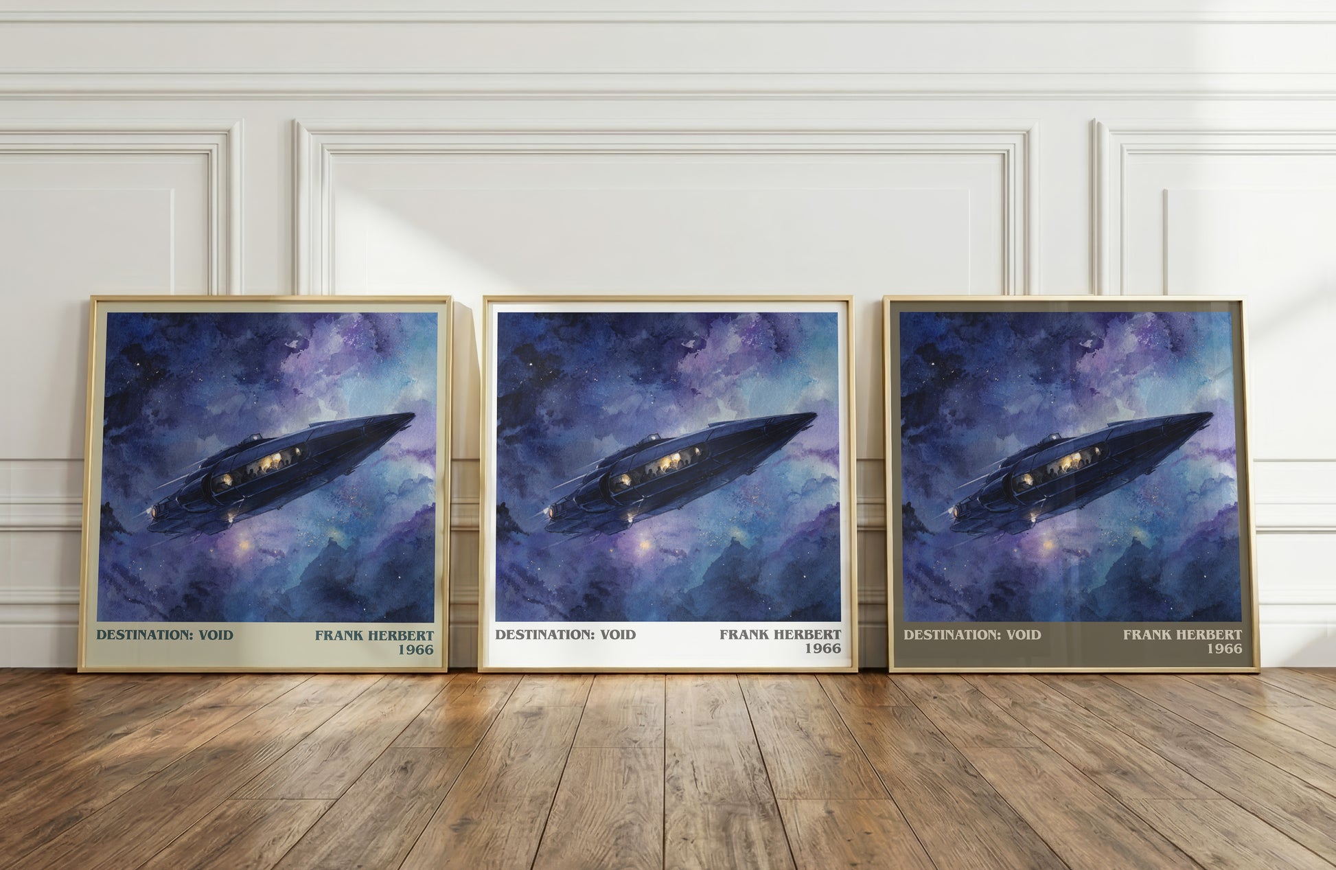 Destination: Void literary print framed by window – literary home decor